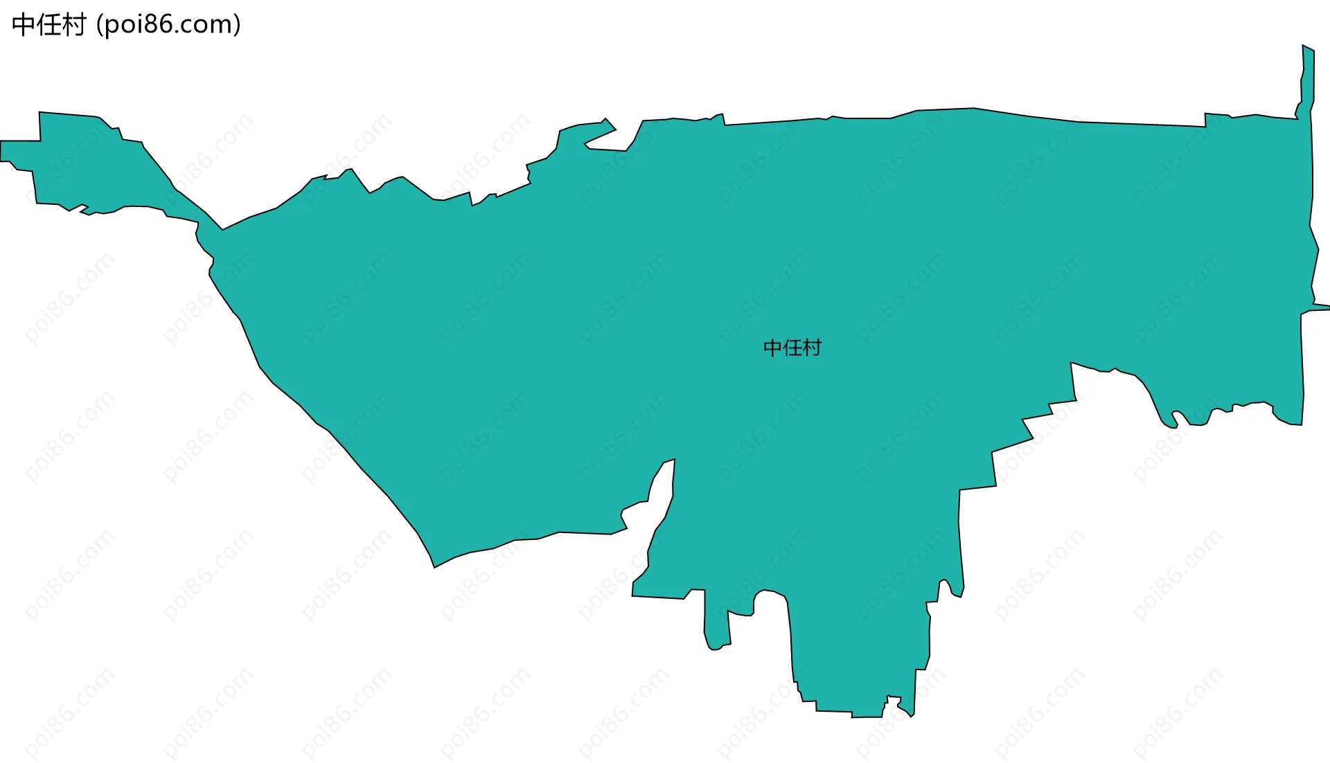 中任村边界地图