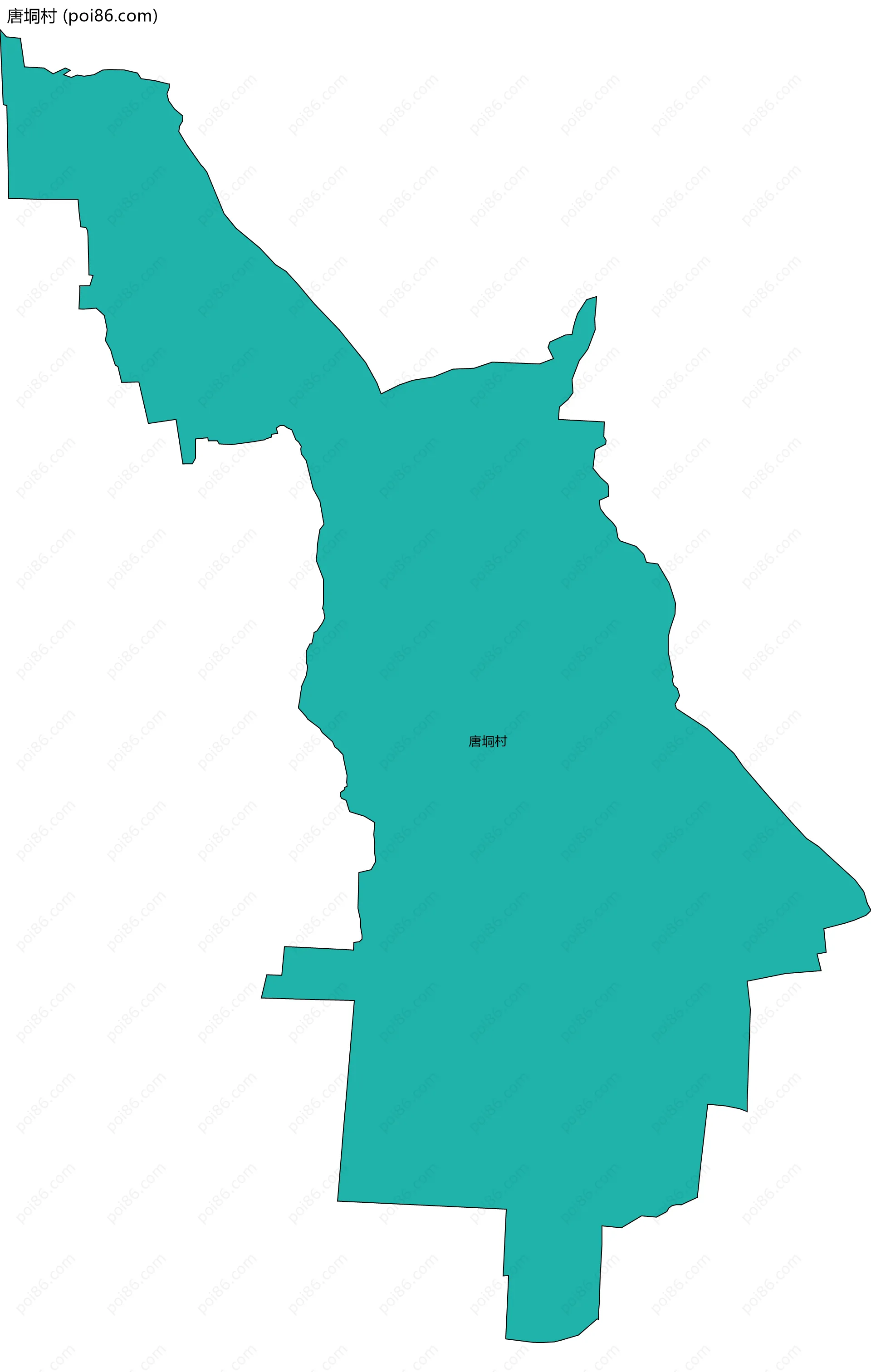 唐垌村边界地图