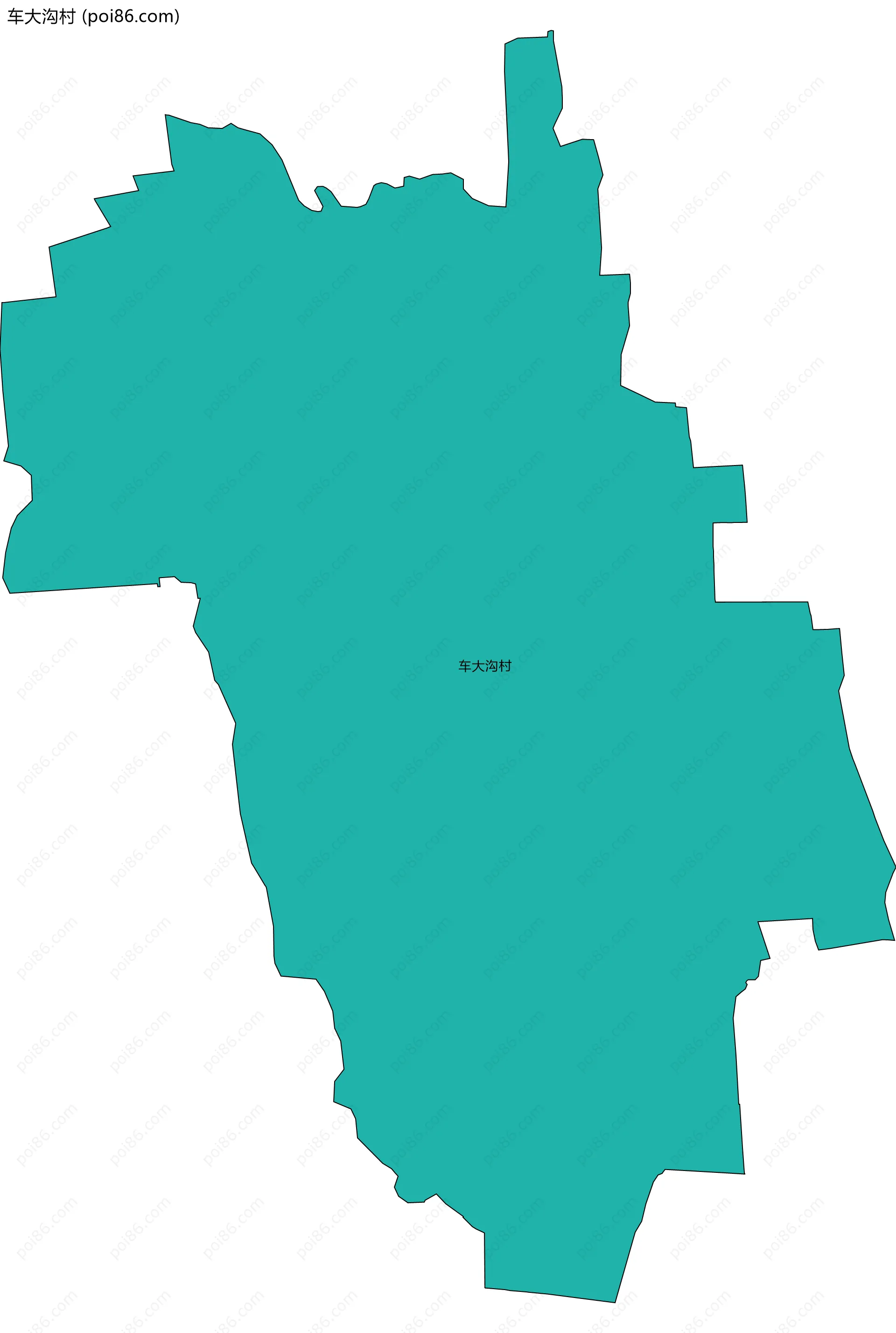 车大沟村边界地图