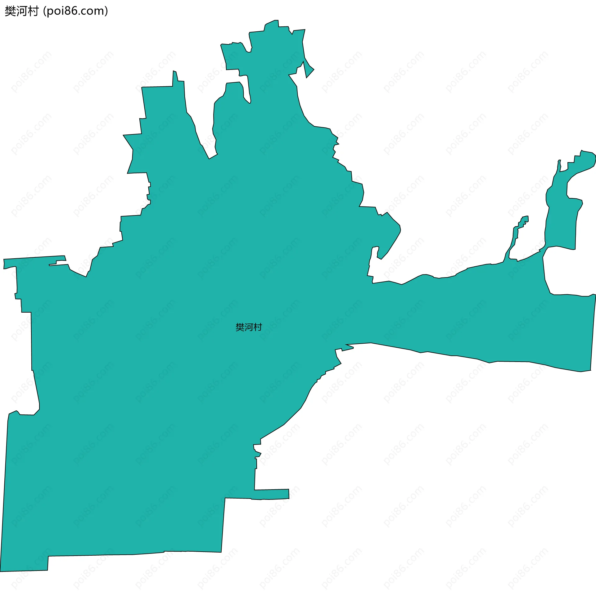 樊河村边界地图