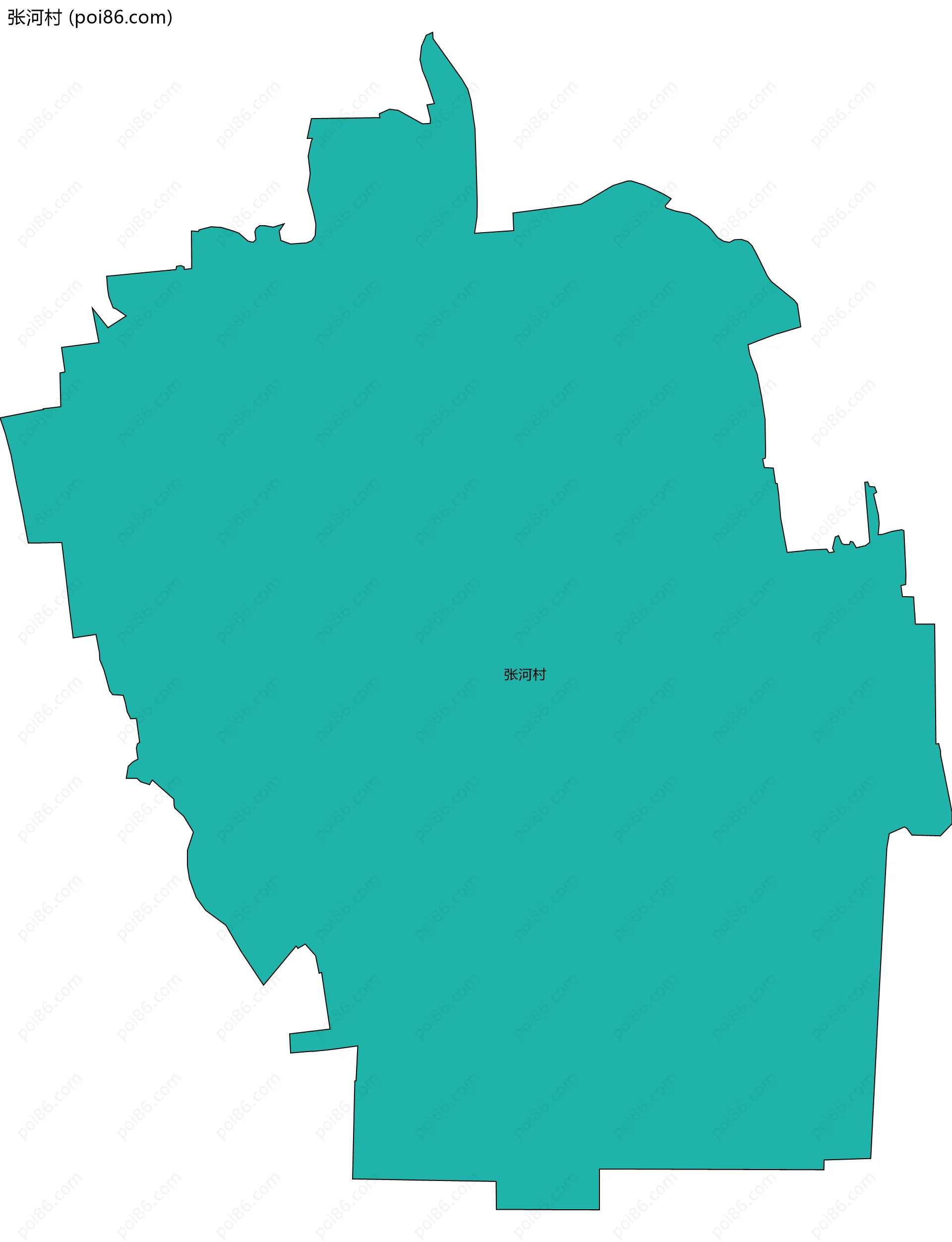 张河村边界地图