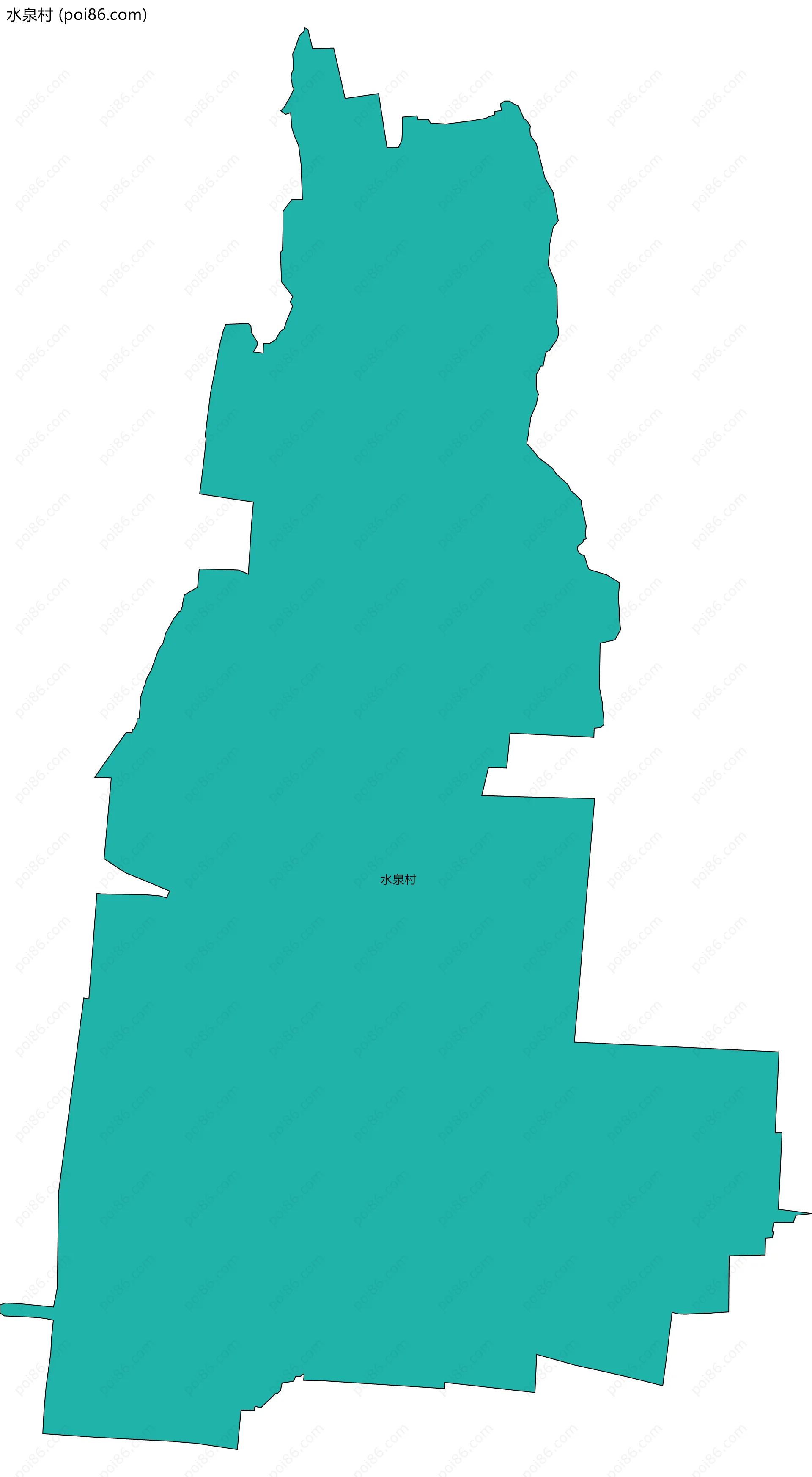 水泉村边界地图