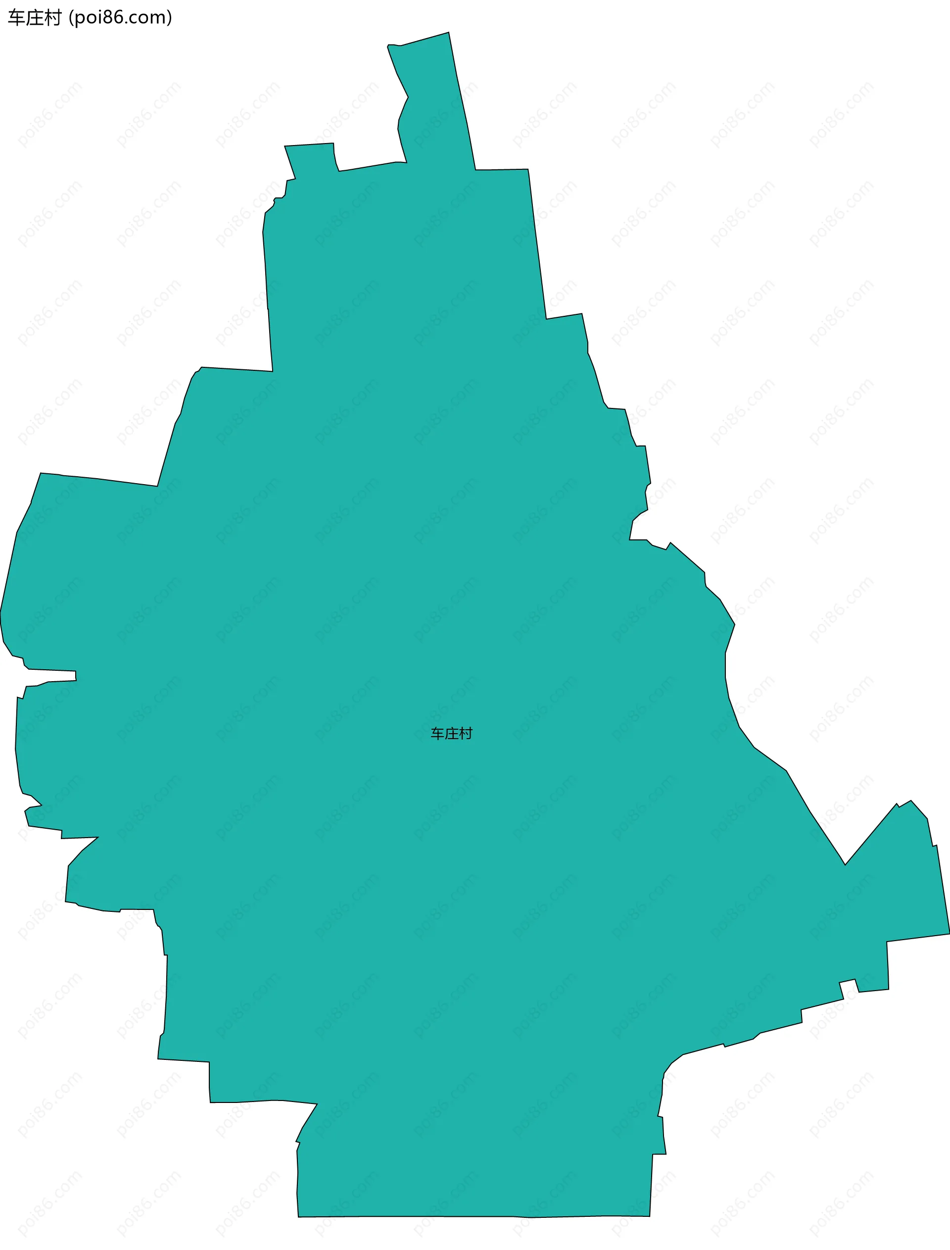 车庄村边界地图
