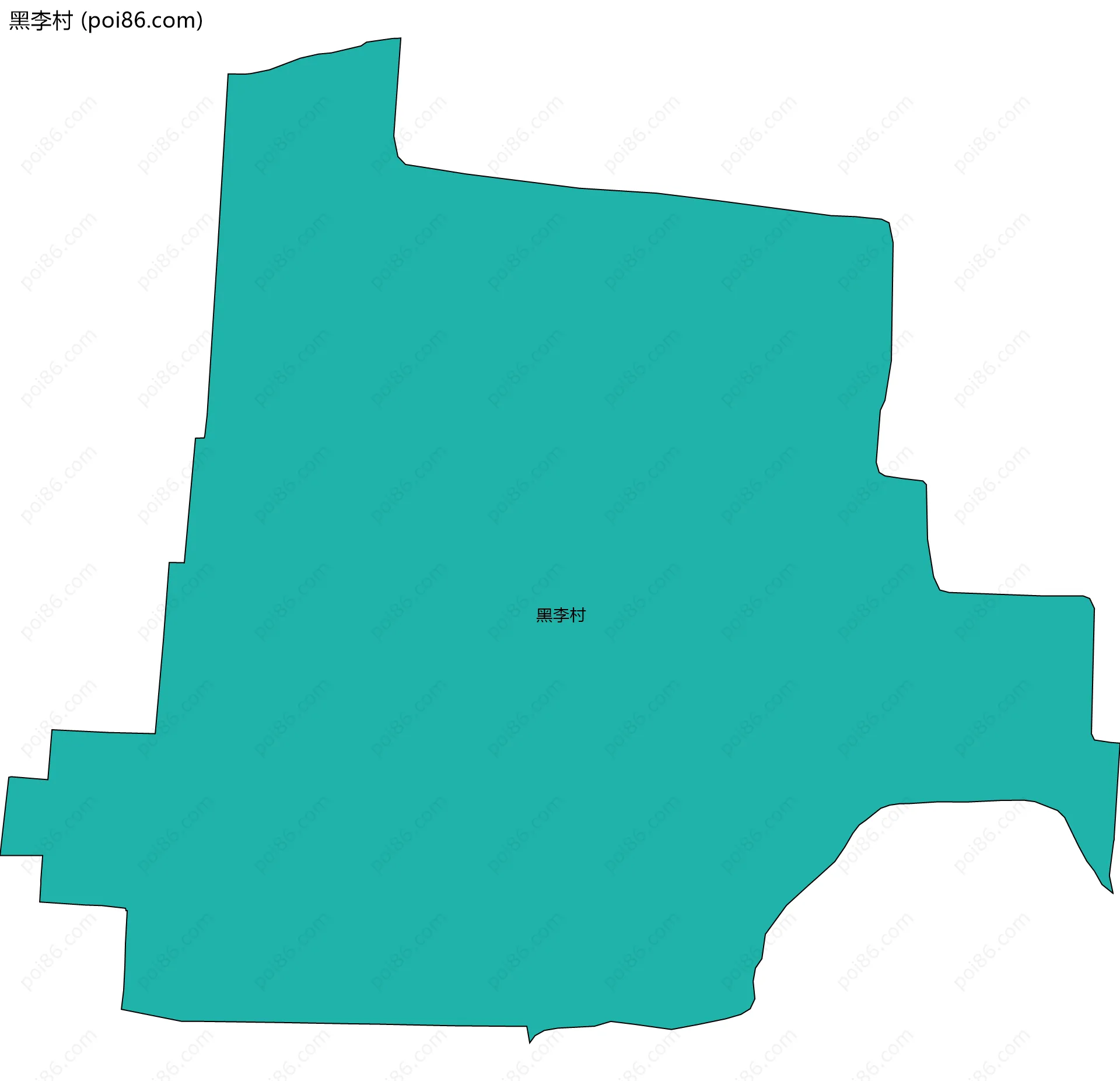 黑李村边界地图