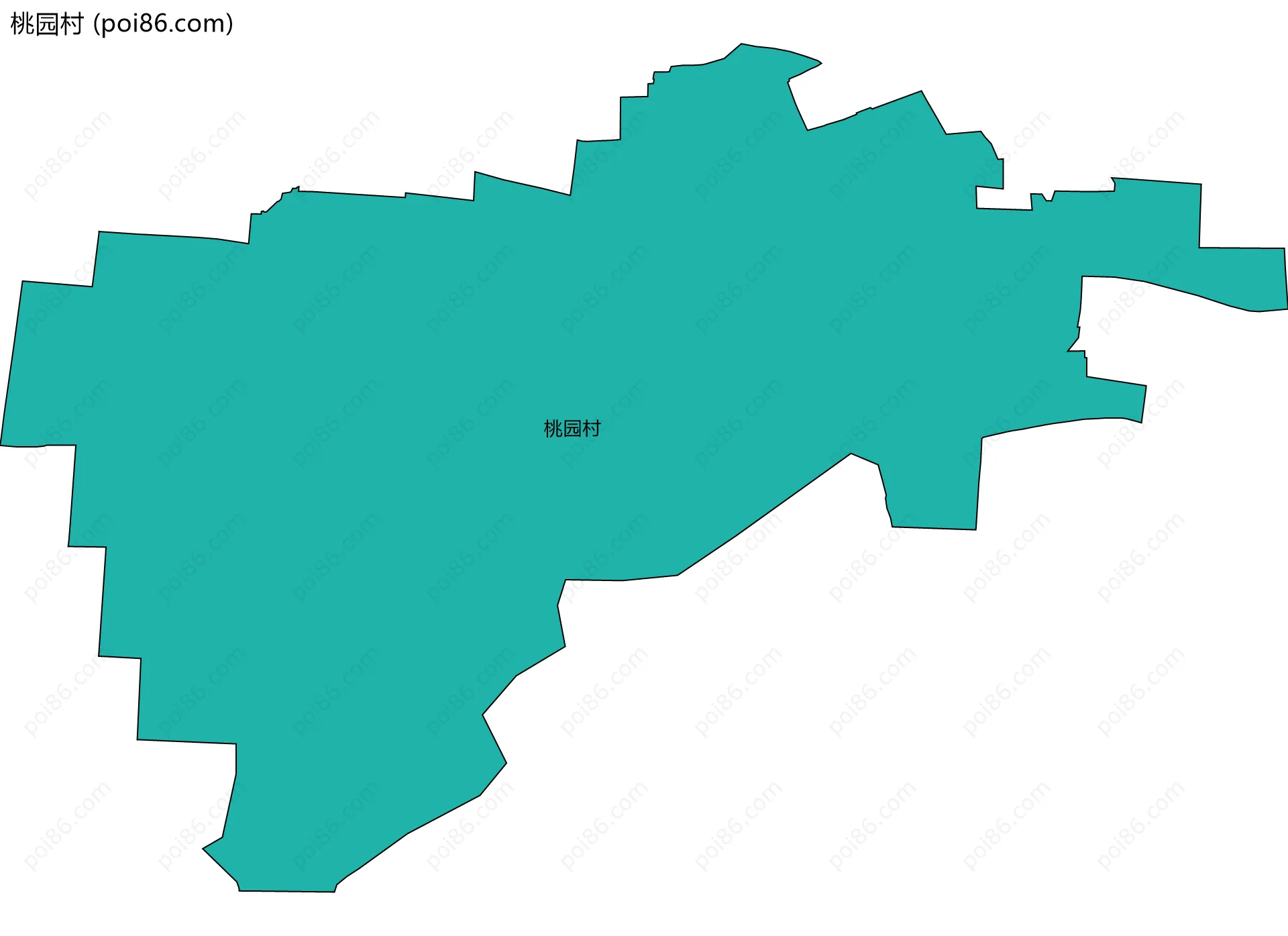 桃园村边界地图