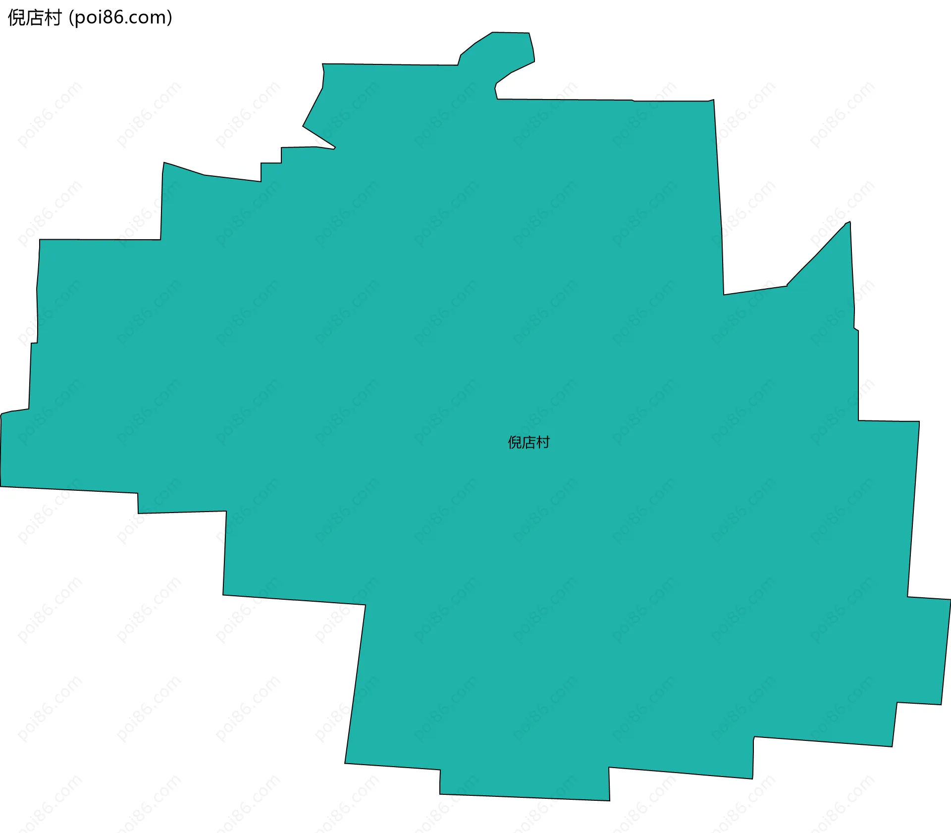 倪店村边界地图