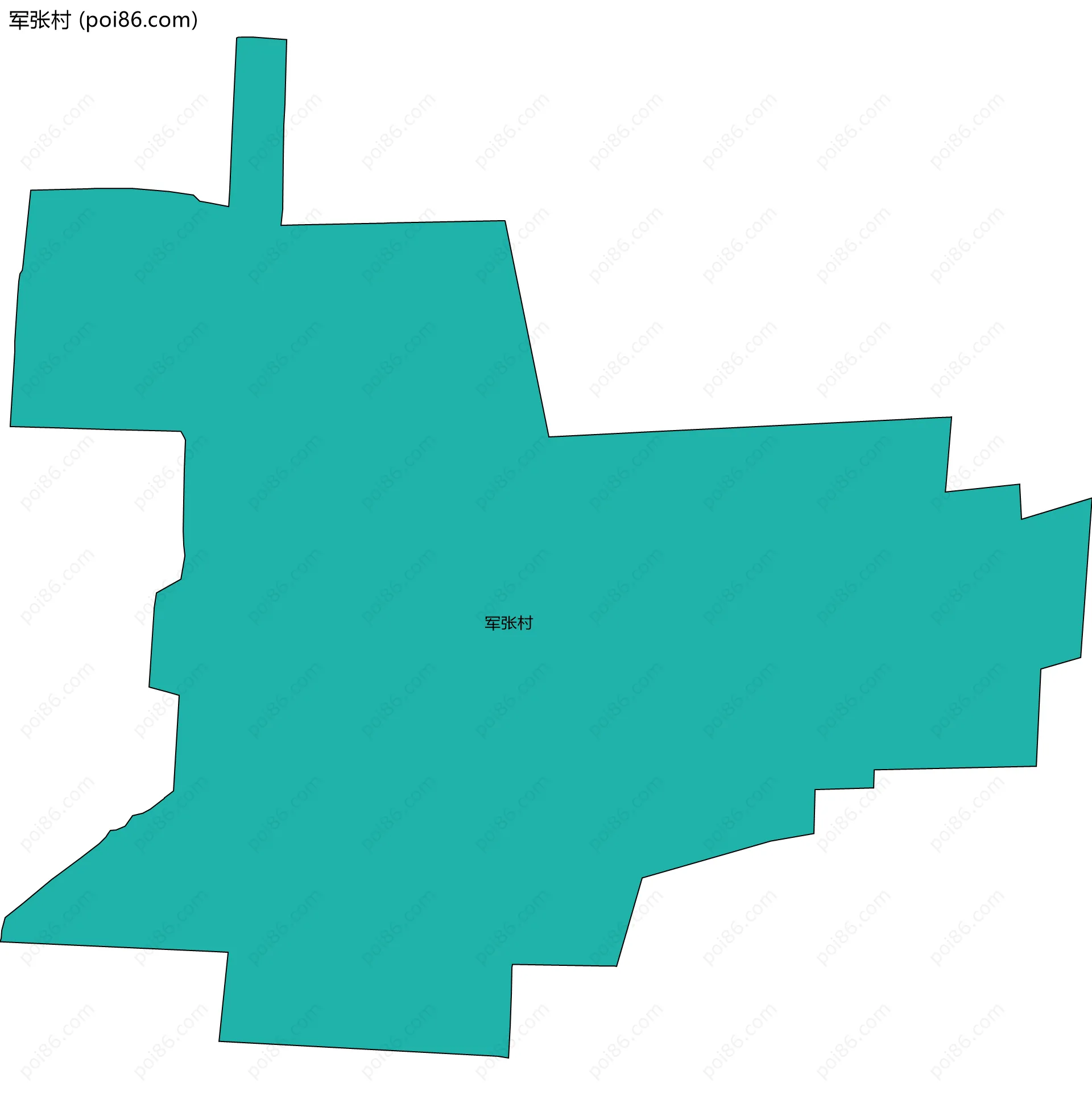 军张村边界地图