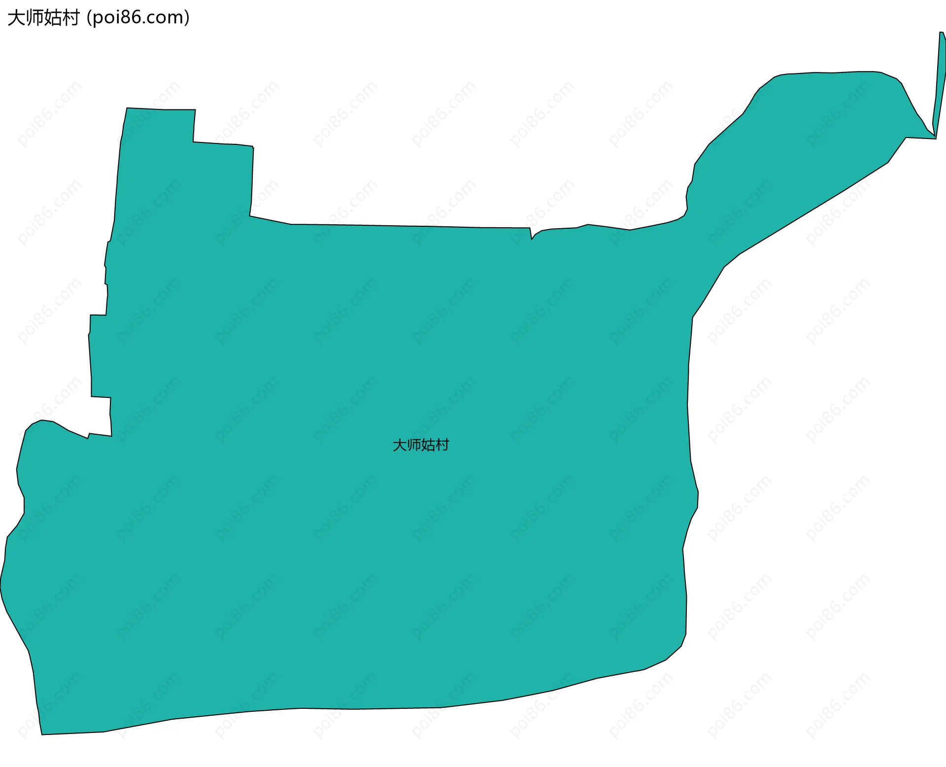 大师姑村边界地图