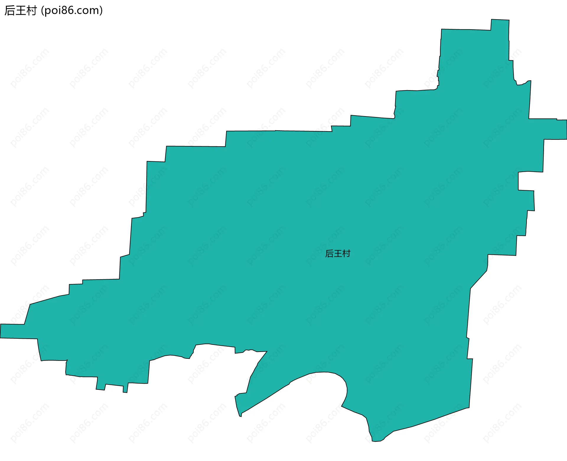 后王村边界地图
