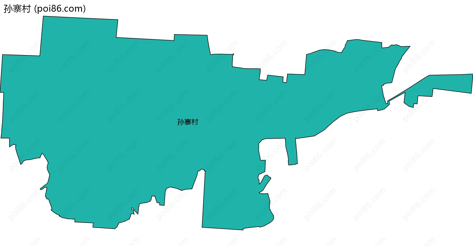 孙寨村边界地图