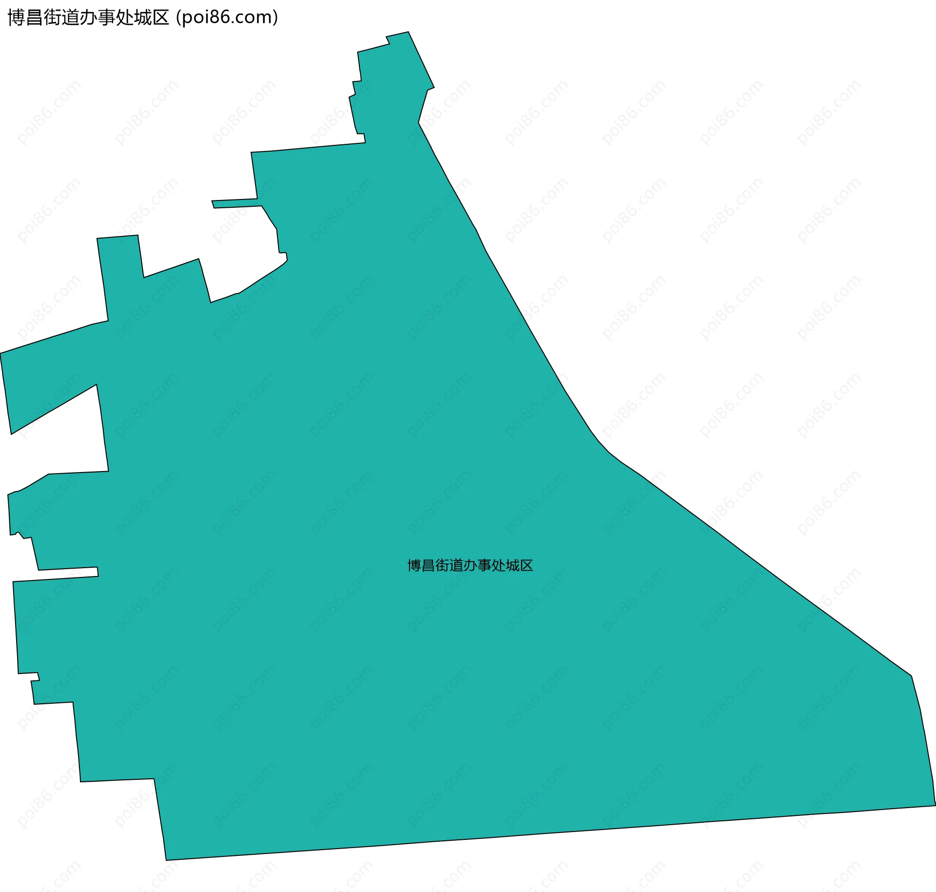 博昌街道办事处城区边界地图