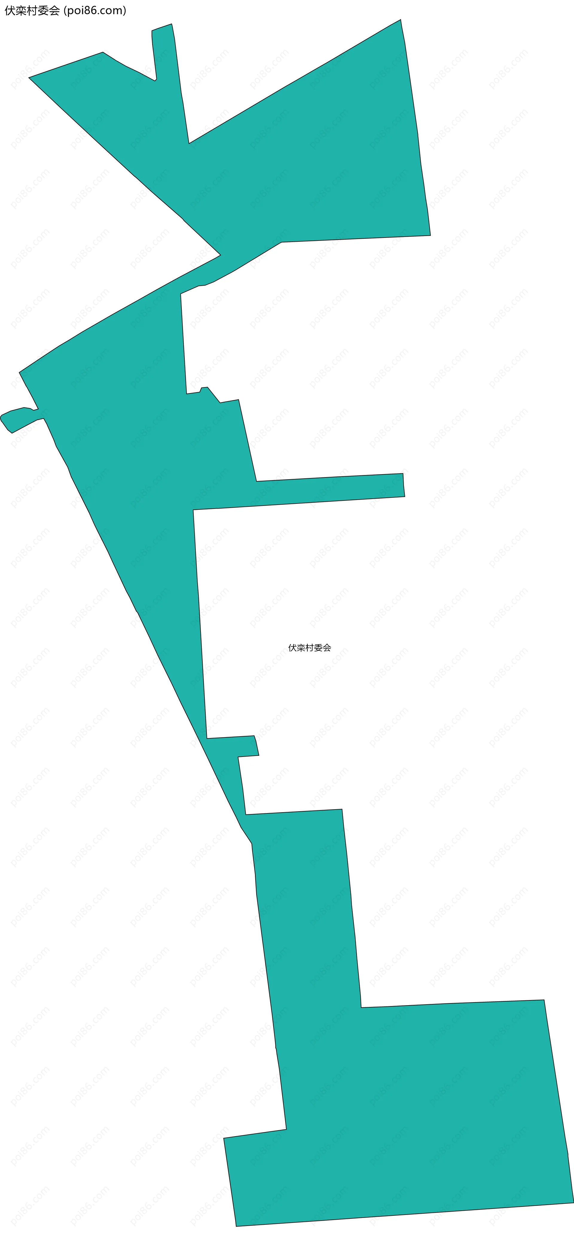 伏栾村委会边界地图