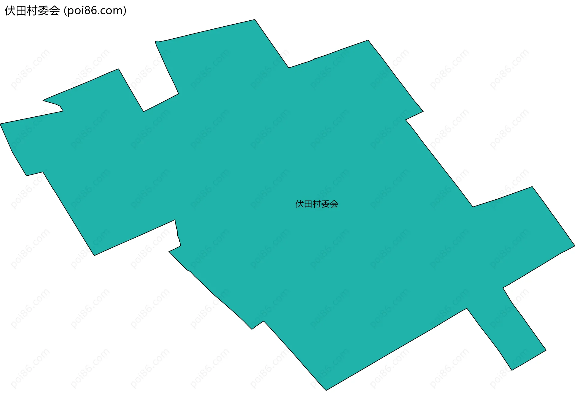 伏田村委会边界地图