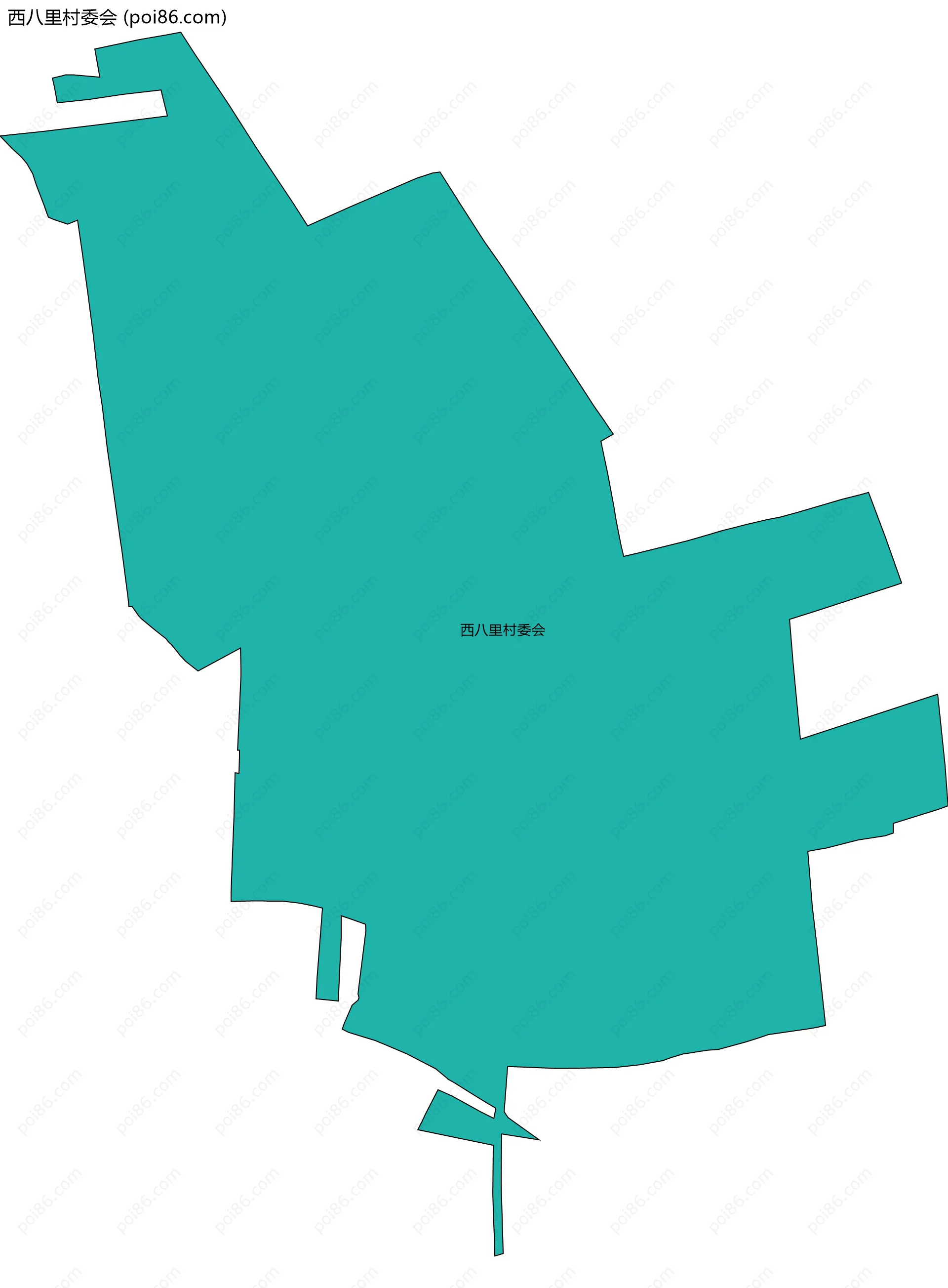 西八里村委会边界地图