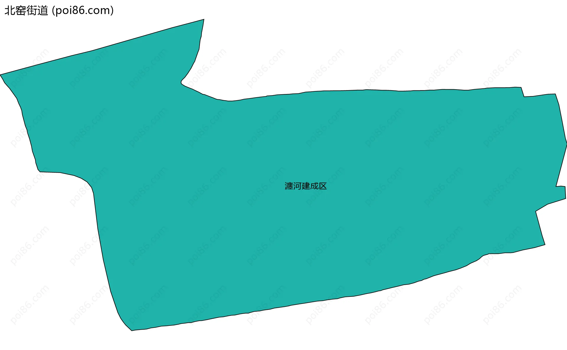 北窑街道边界地图(五级行政区划)