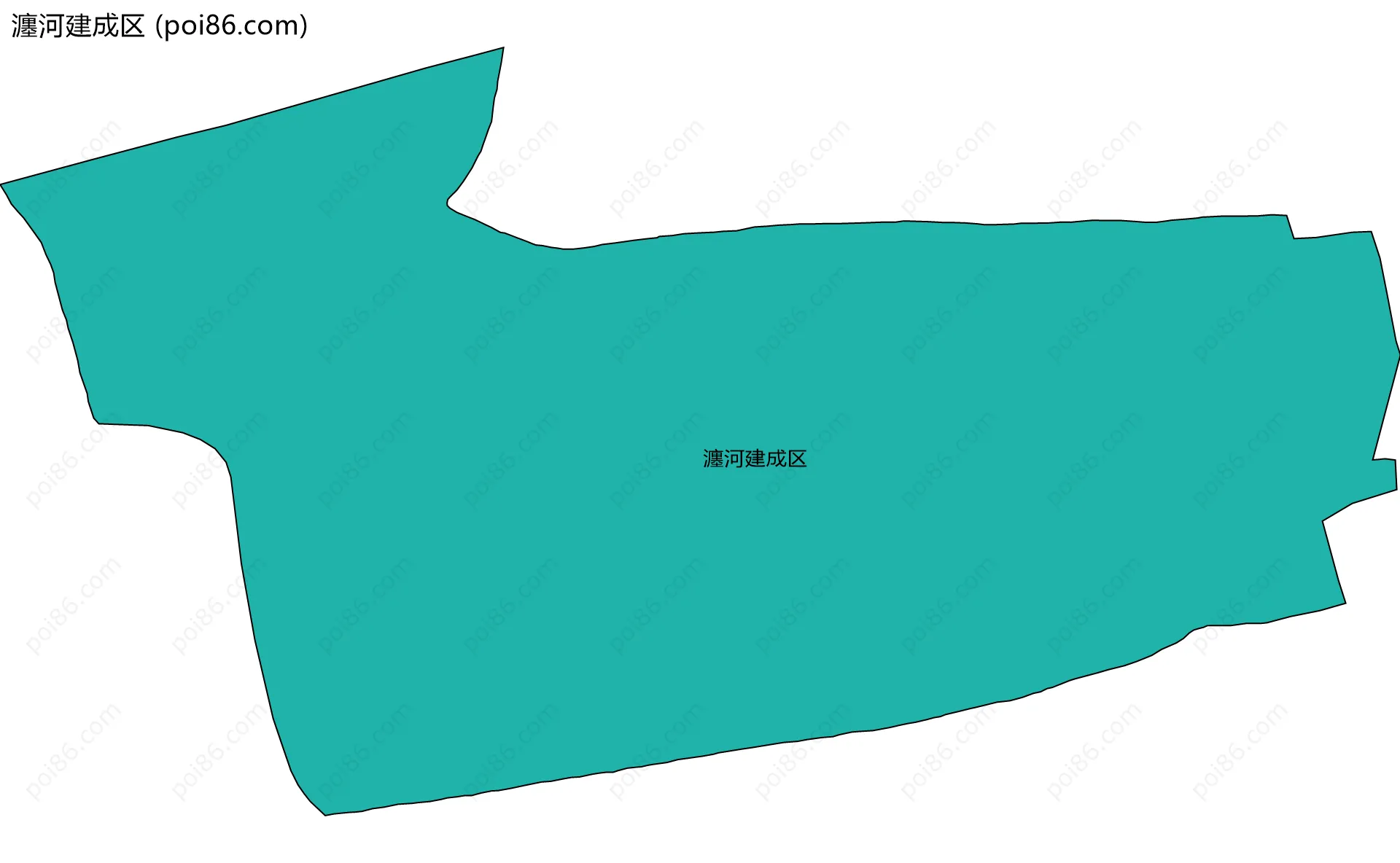 瀍河建成区边界地图