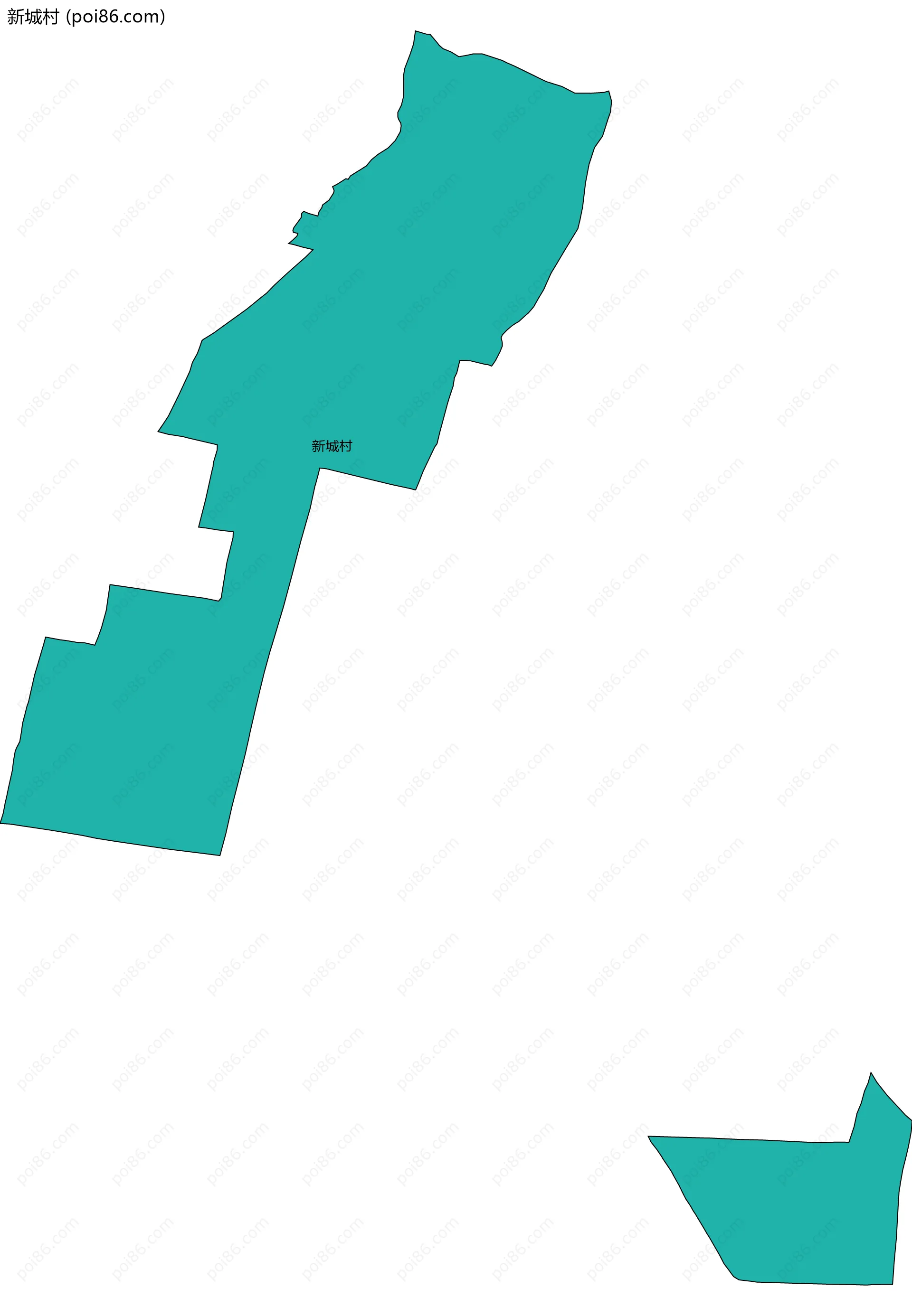 新城村边界地图