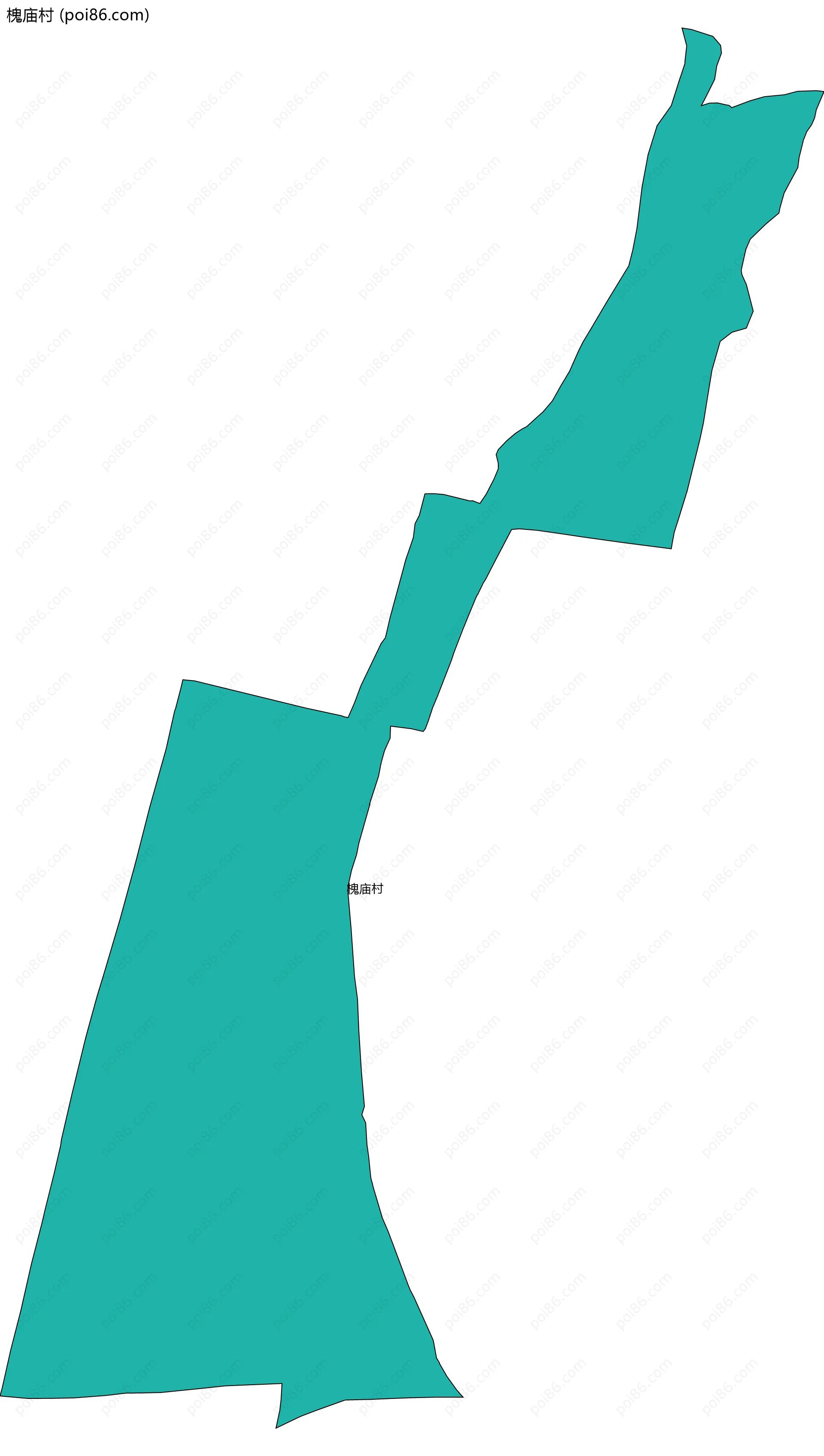 槐庙村边界地图