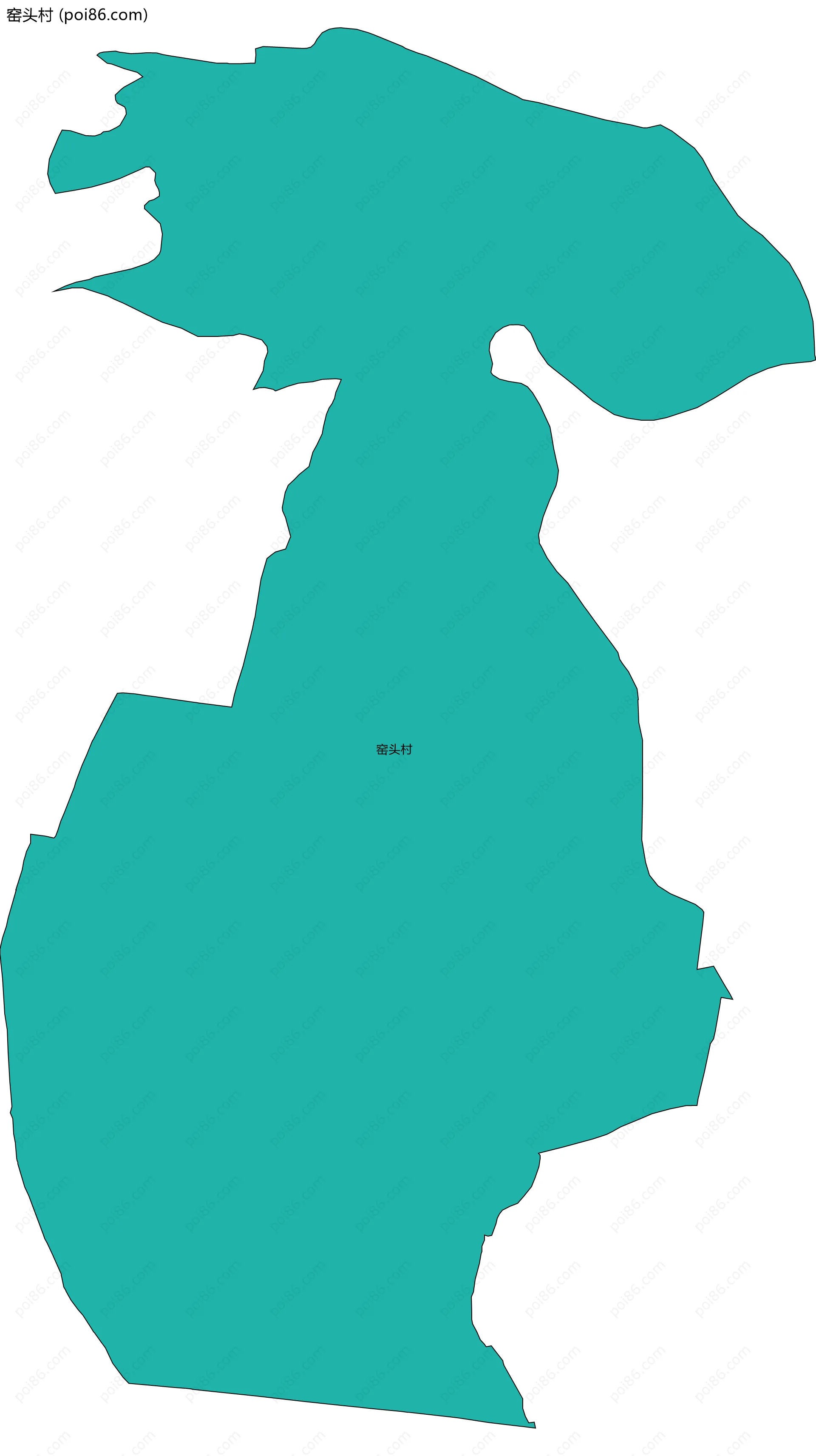 窑头村边界地图