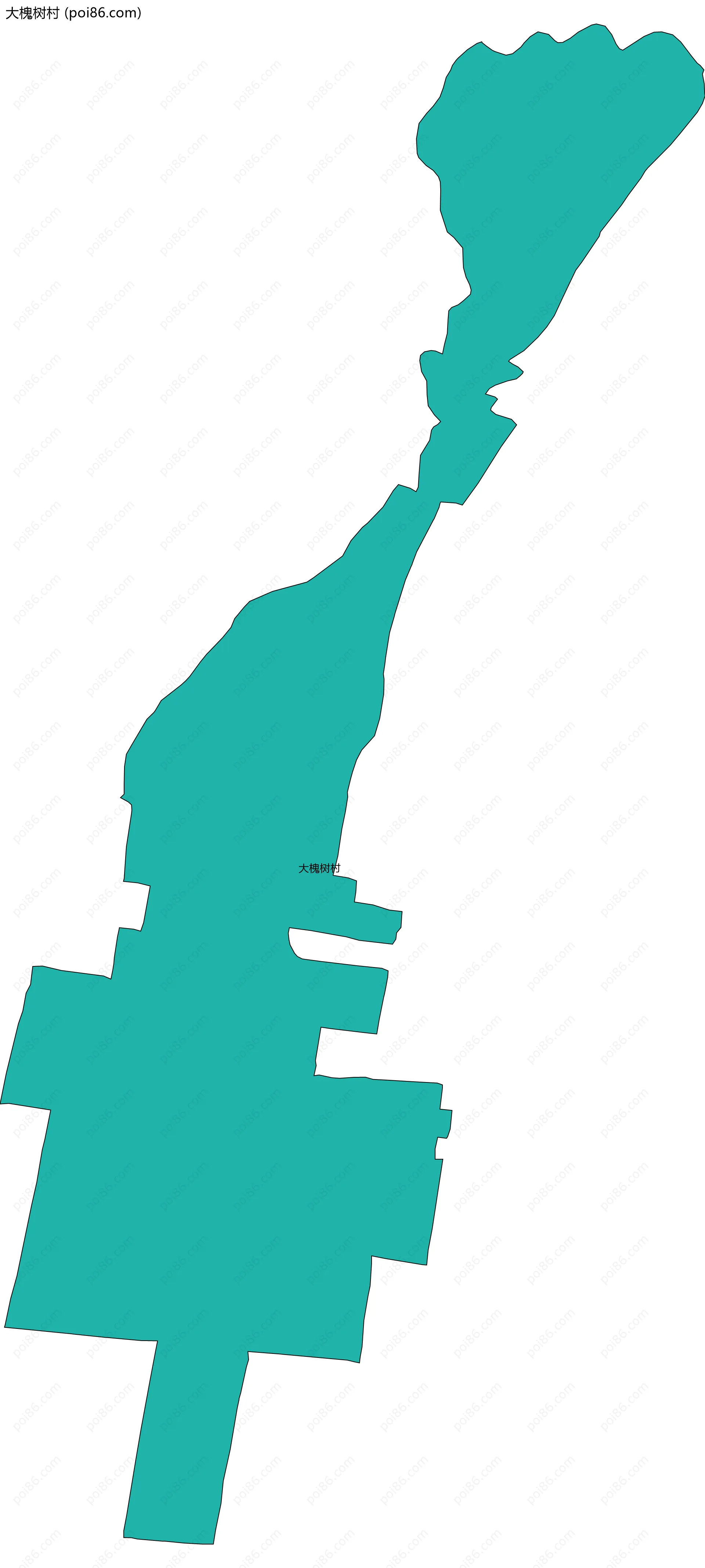 大槐树村边界地图