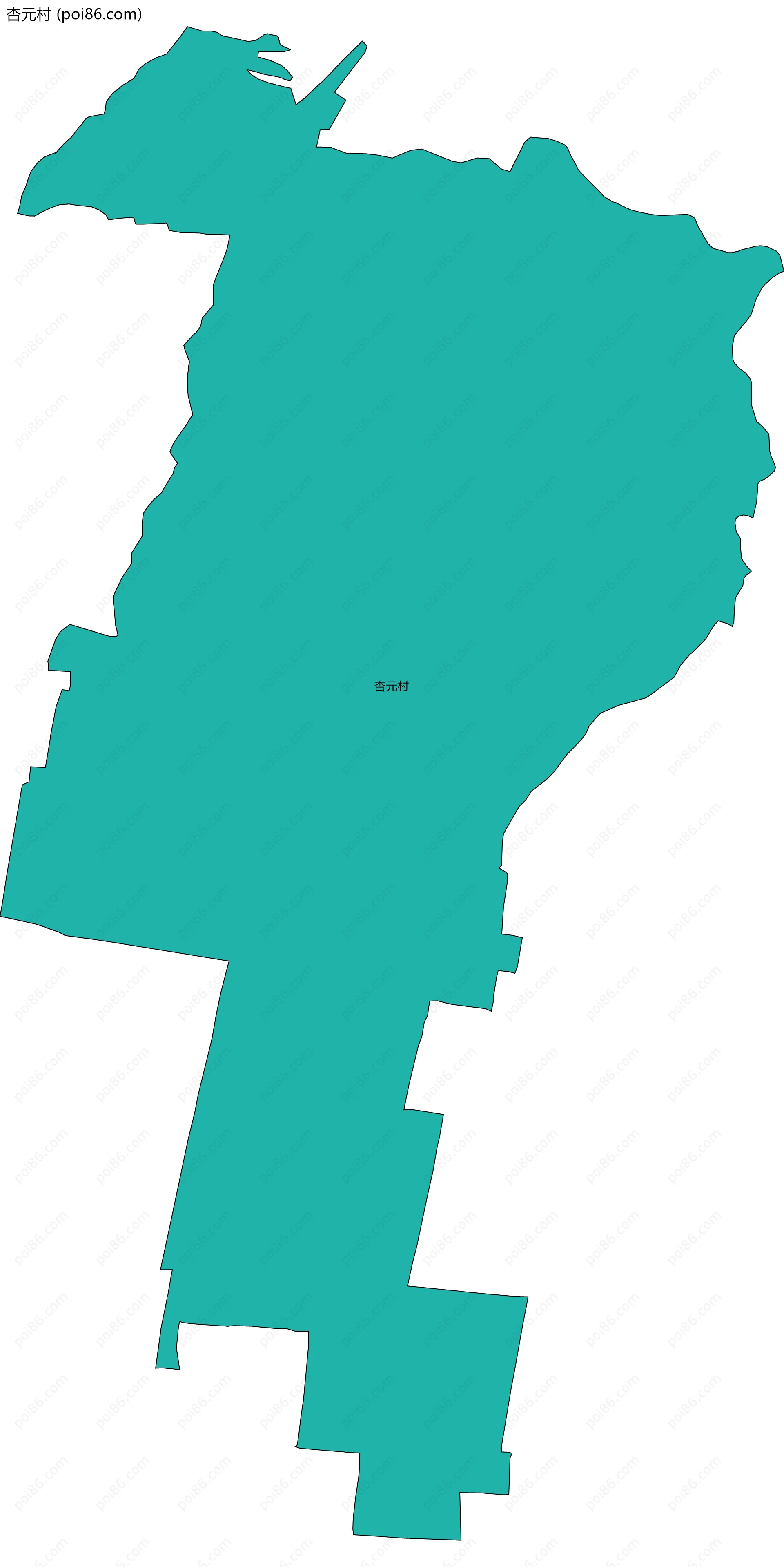 杏元村边界地图