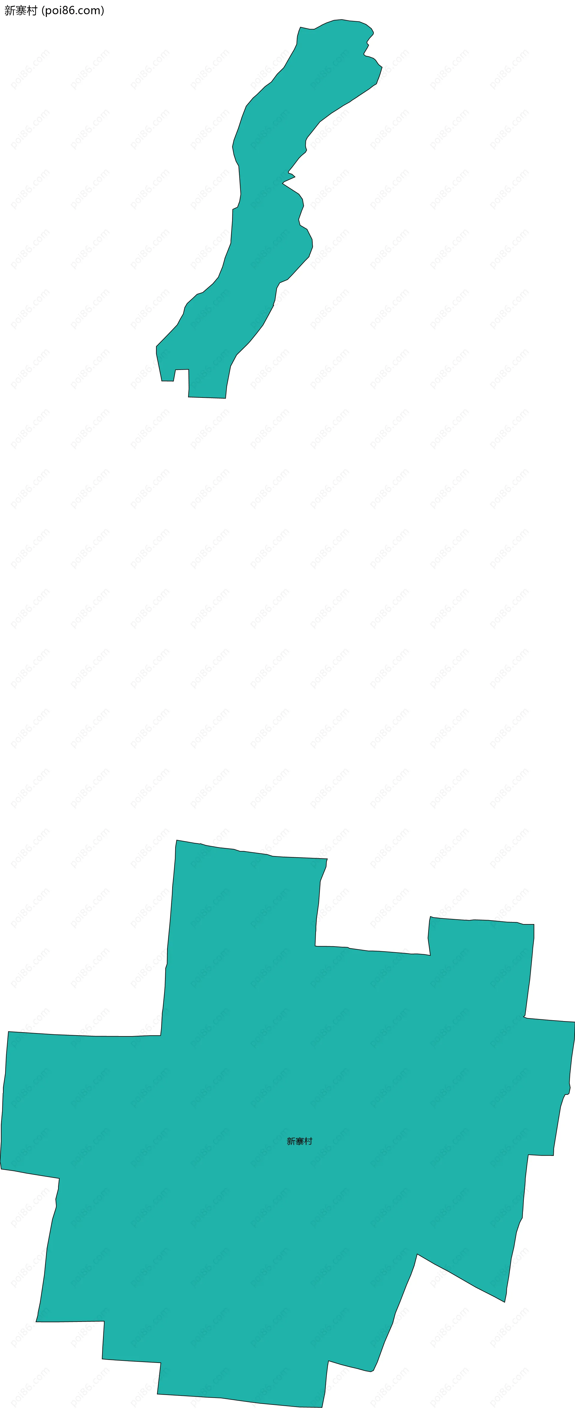 新寨村边界地图