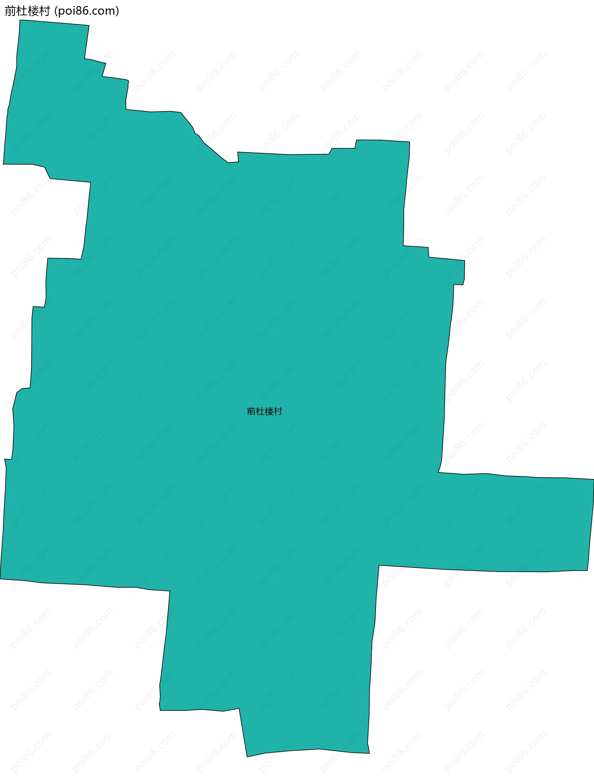 前杜楼村边界地图