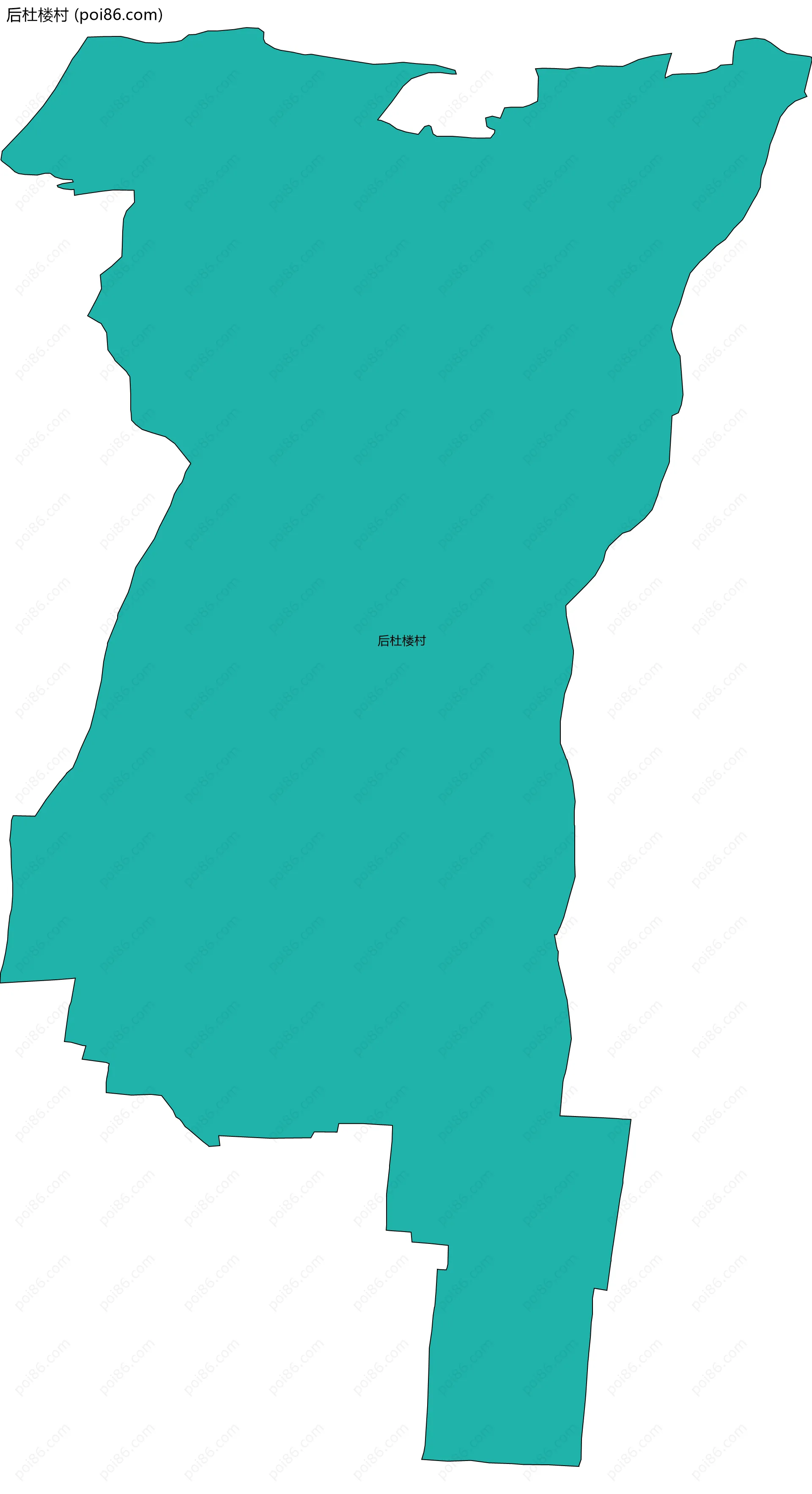后杜楼村边界地图