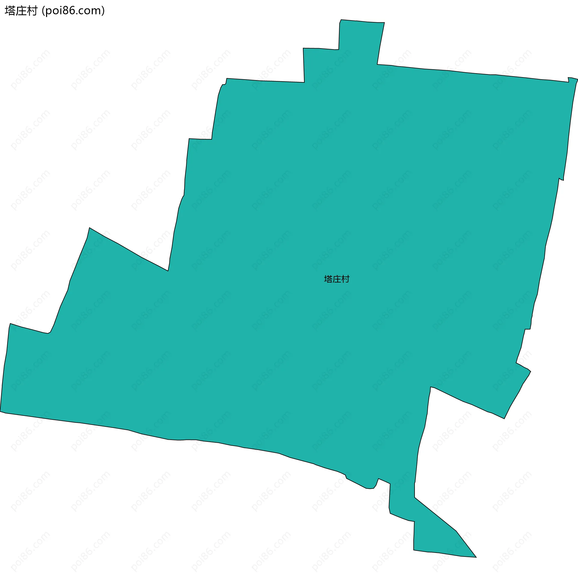 塔庄村边界地图