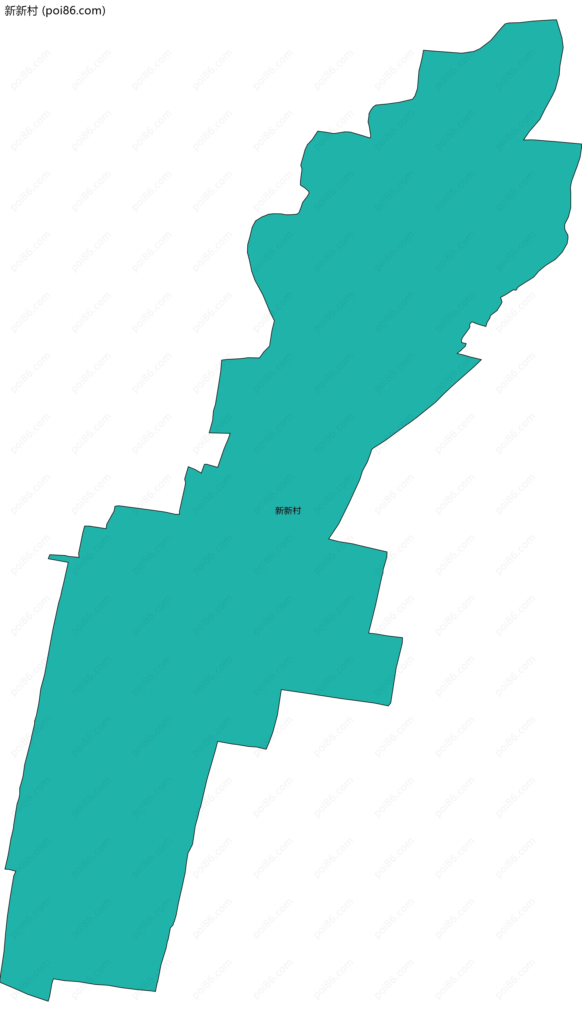 新新村边界地图