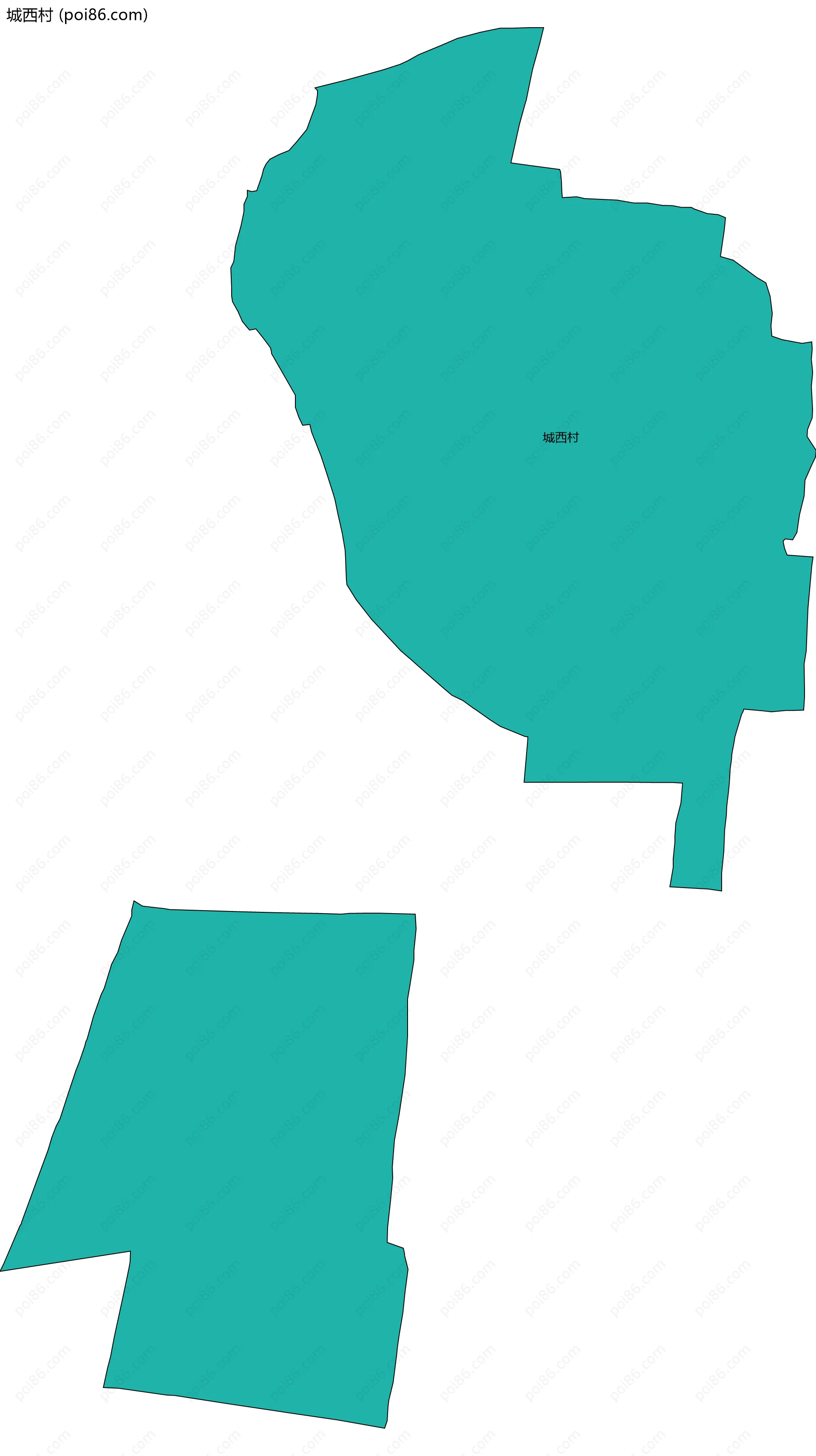 城西村边界地图