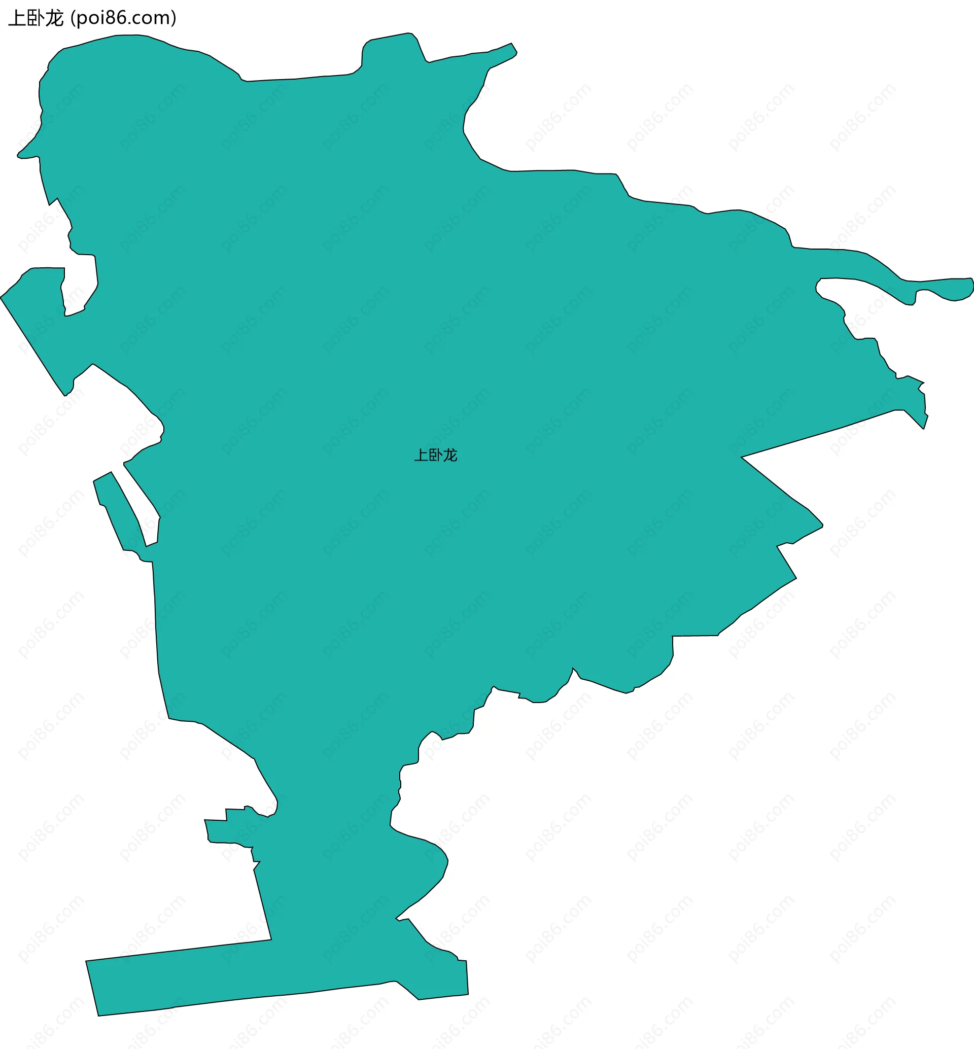 上卧龙边界地图