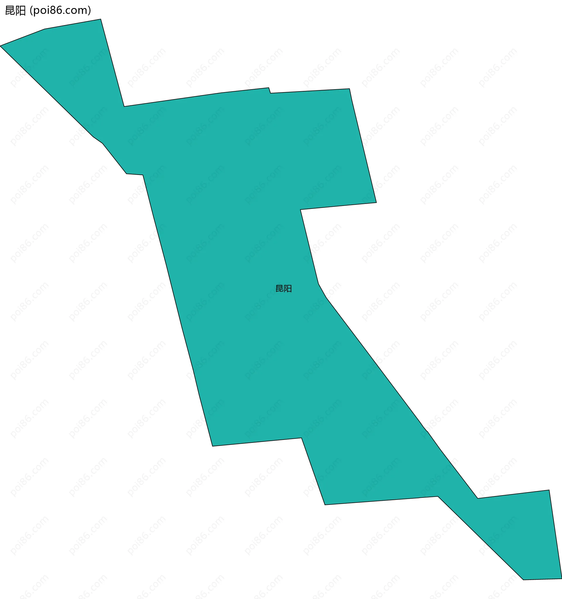 昆阳边界地图