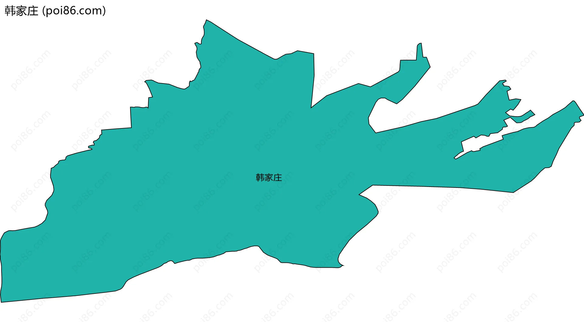 韩家庄边界地图