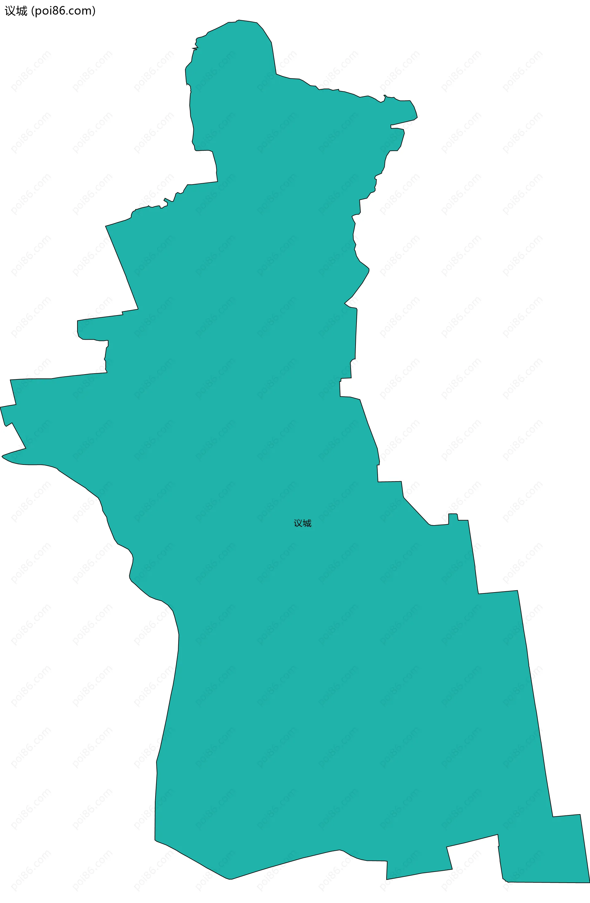 议城边界地图