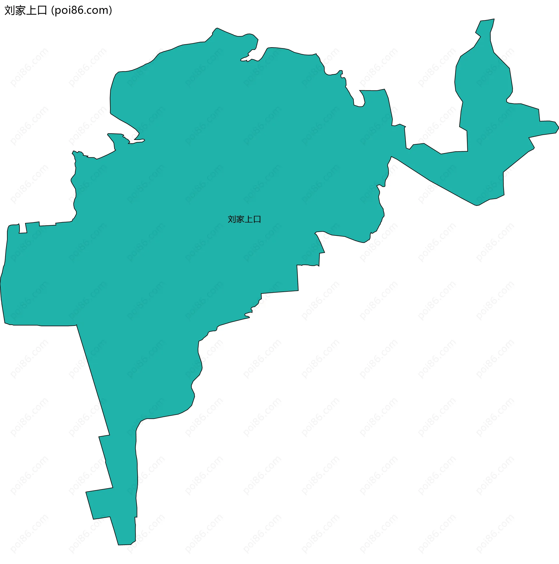 刘家上口边界地图