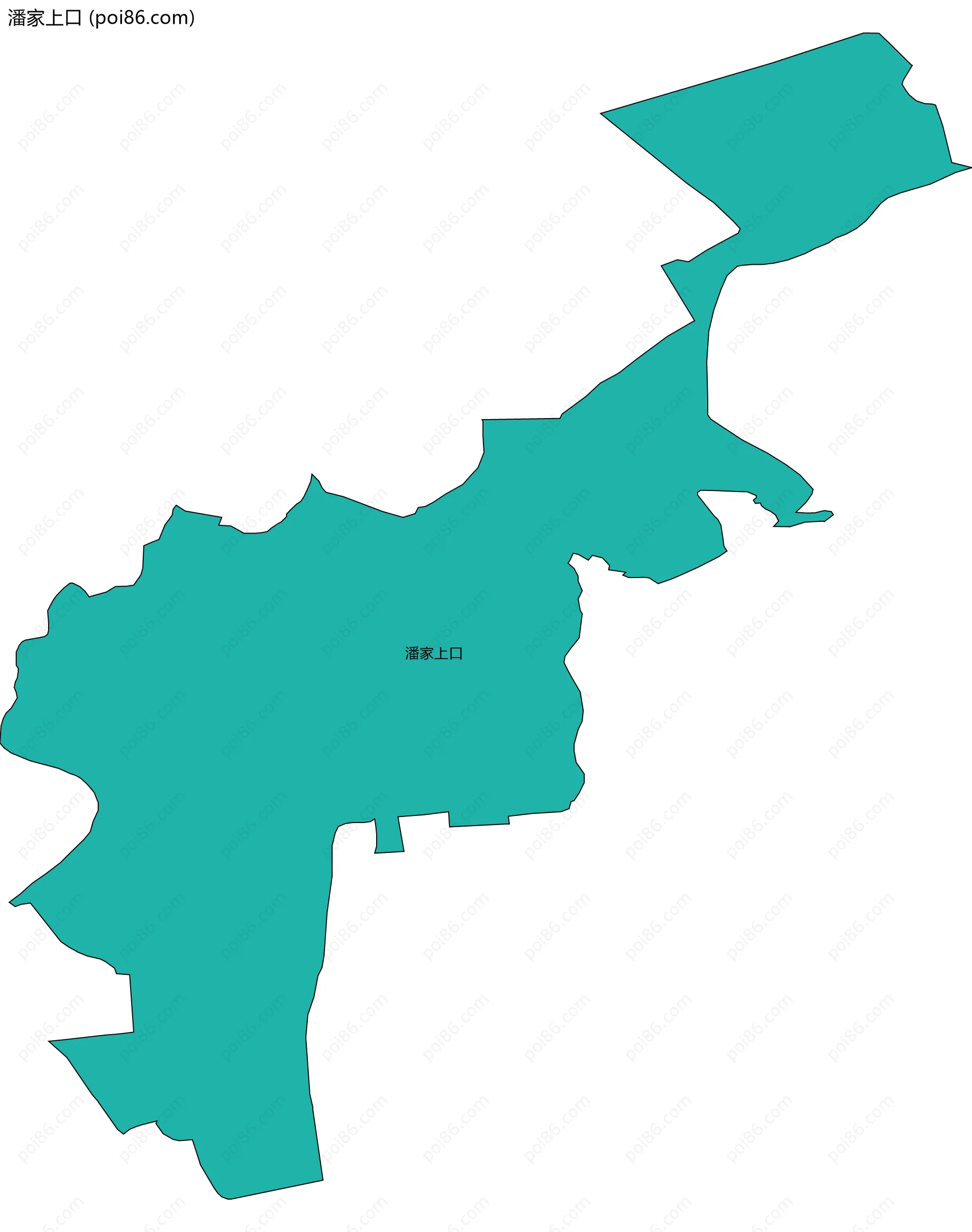 潘家上口边界地图