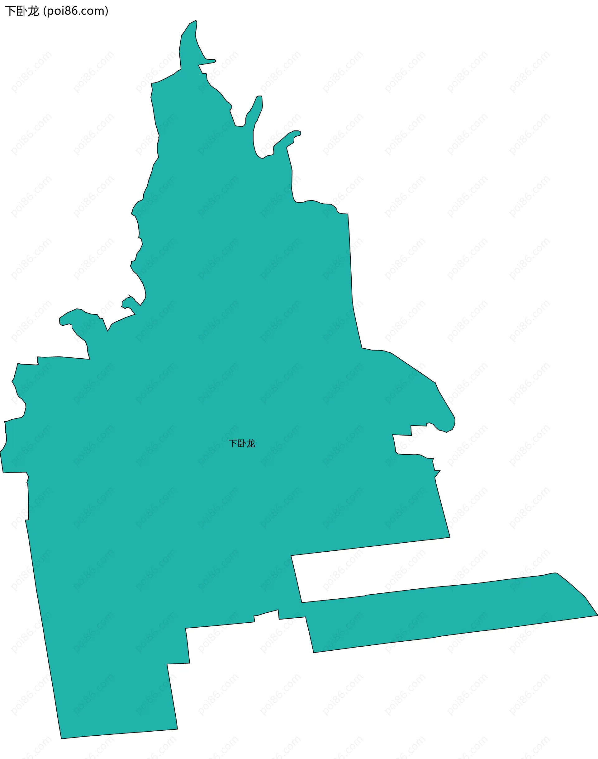 下卧龙边界地图