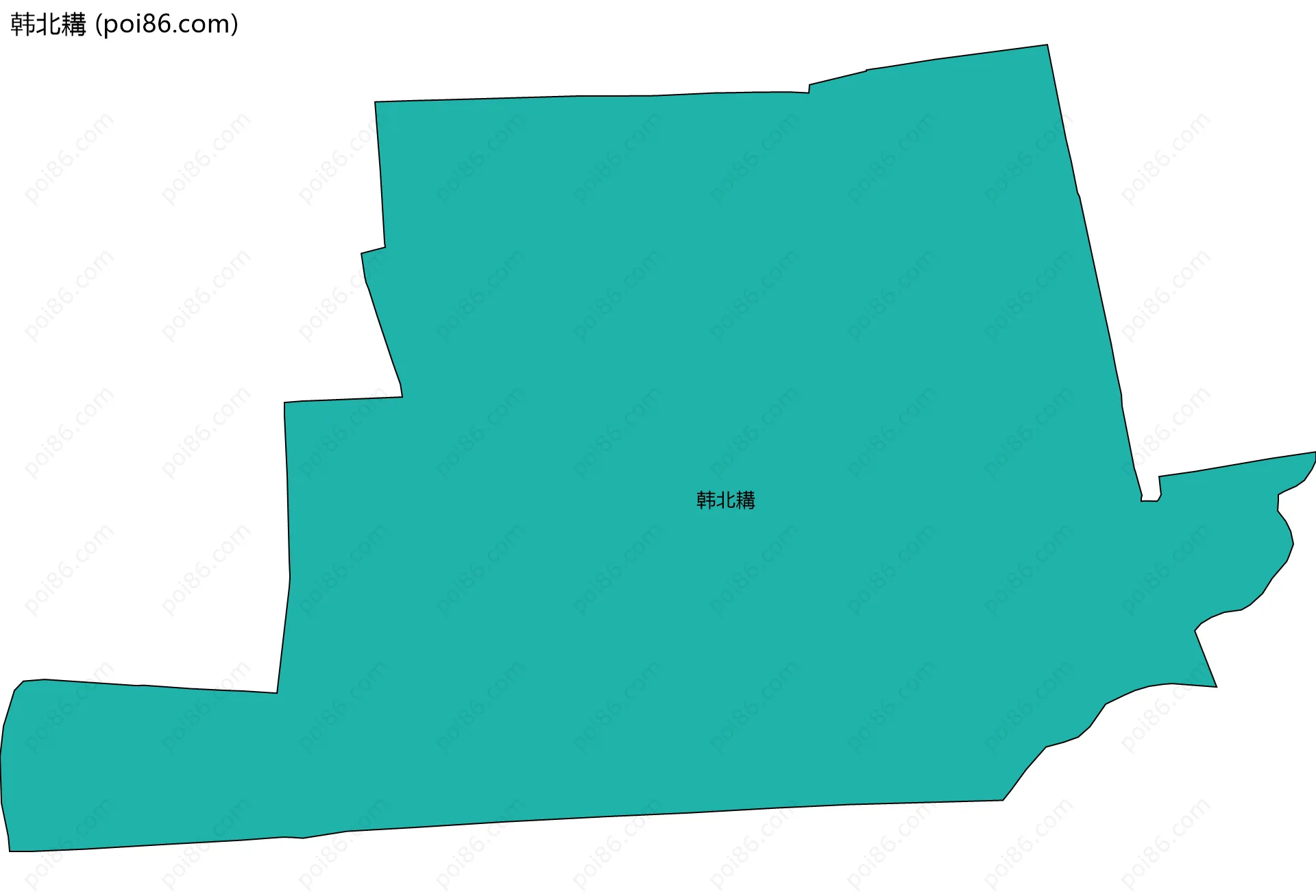 韩北耩边界地图