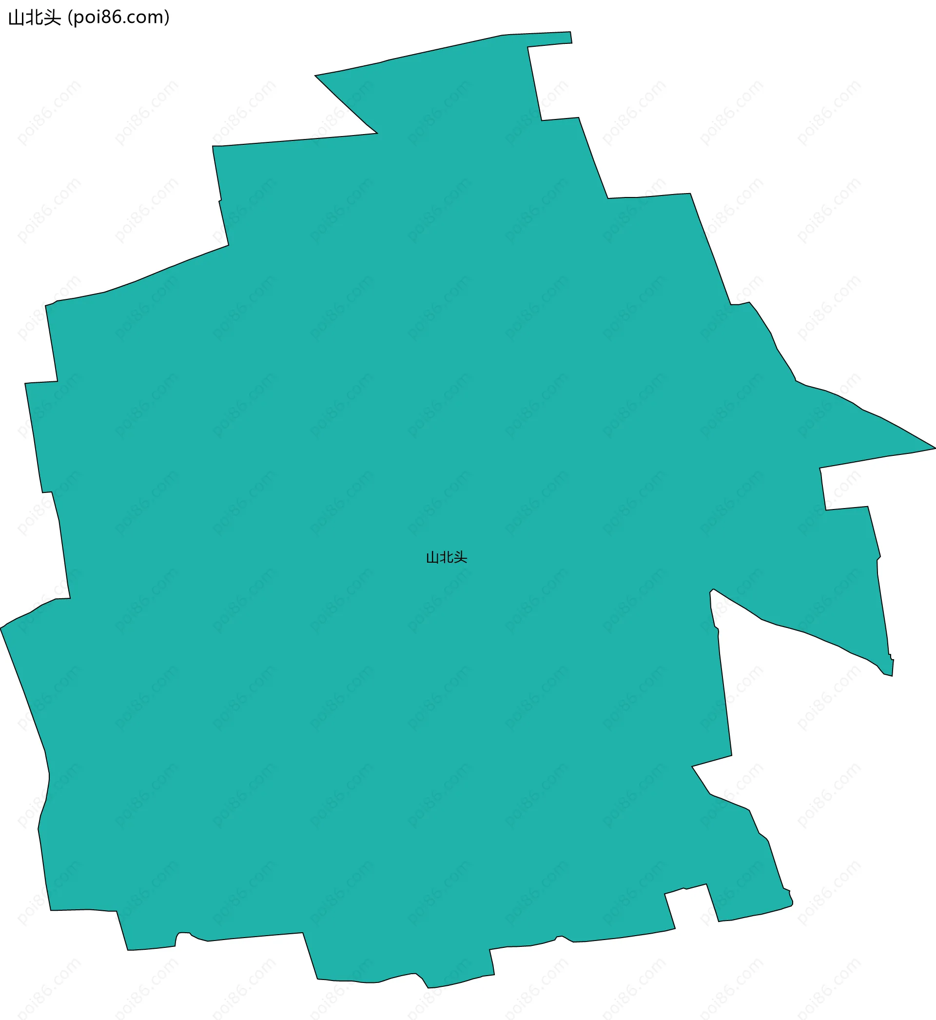 山北头边界地图