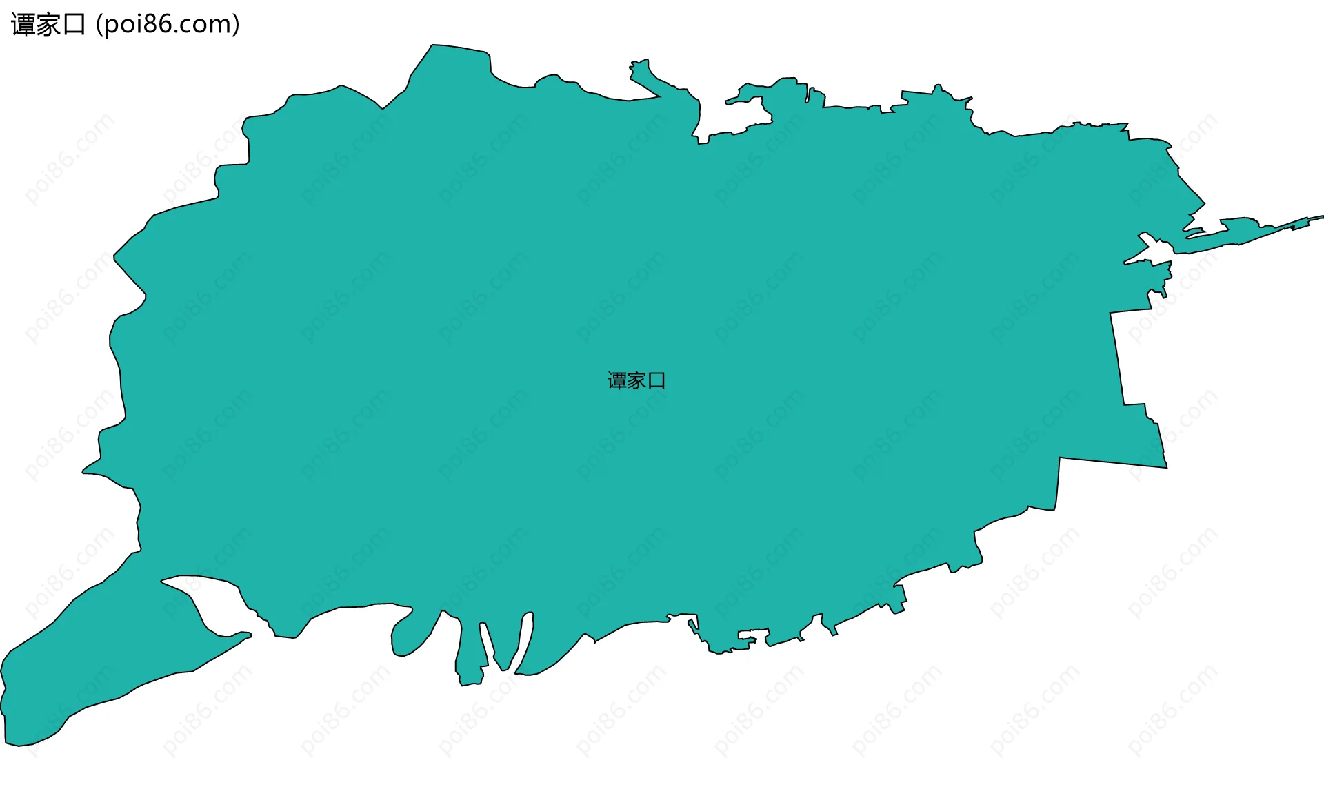 谭家口边界地图