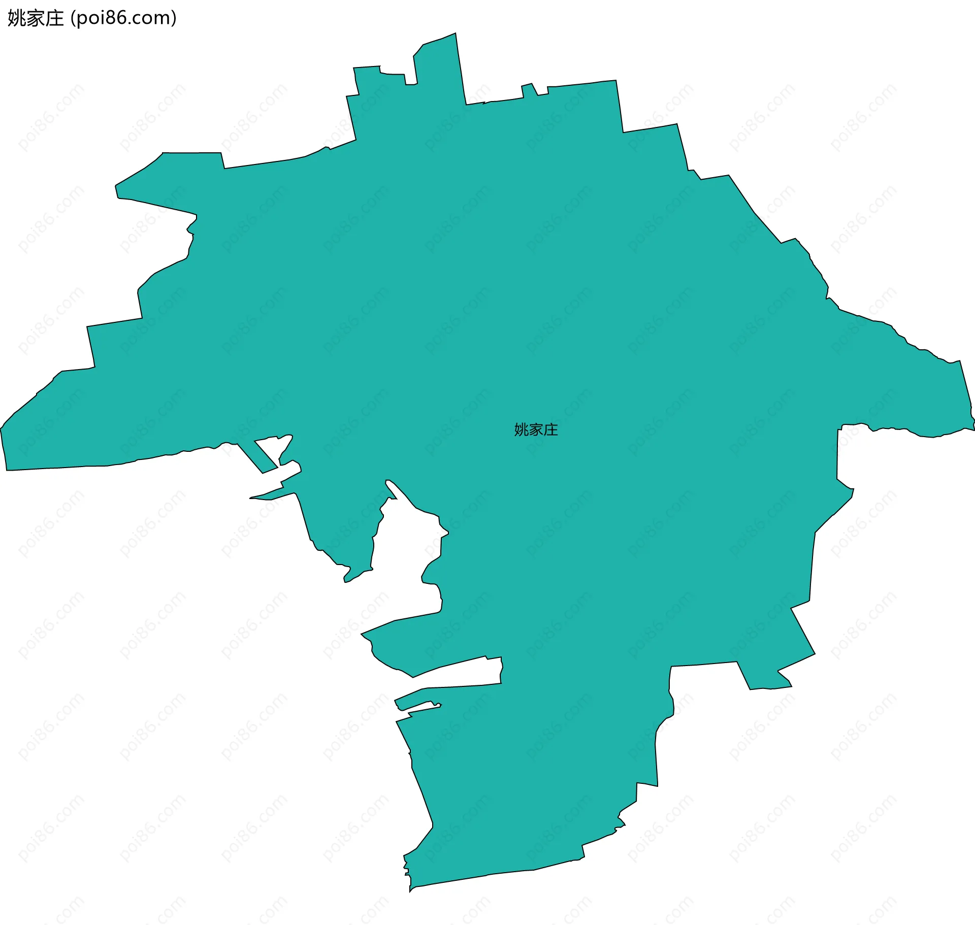 姚家庄边界地图