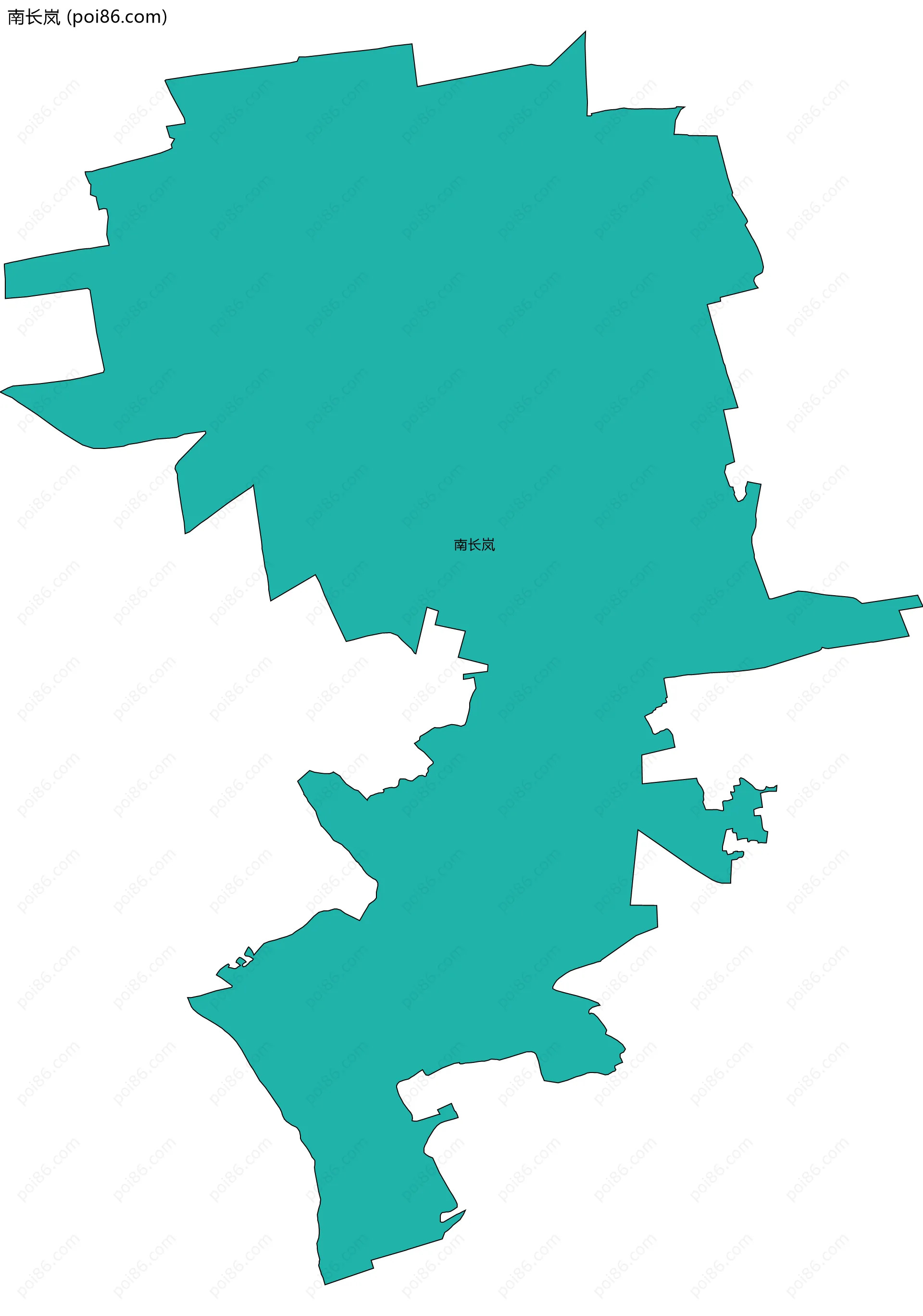 南长岚边界地图