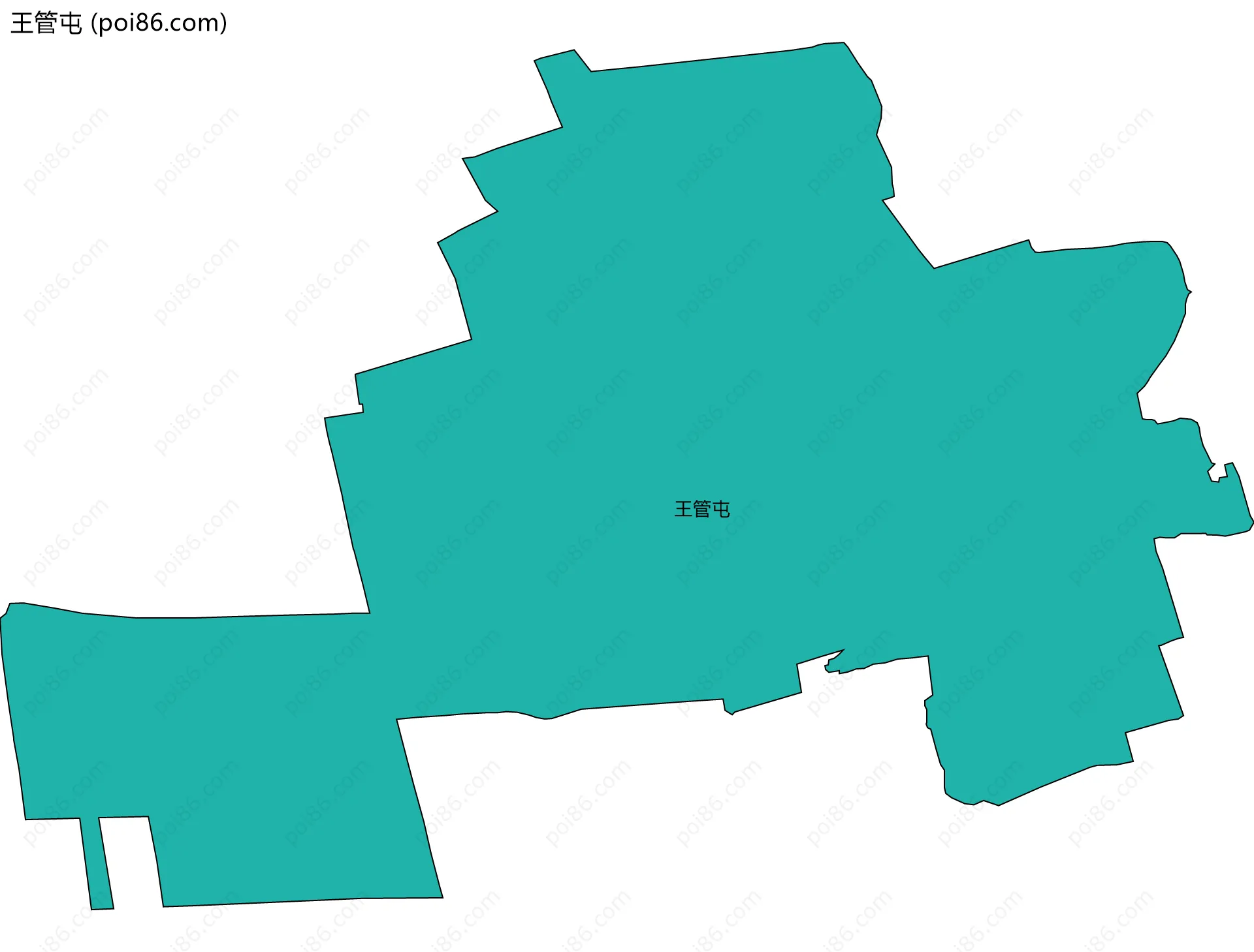 王管屯边界地图
