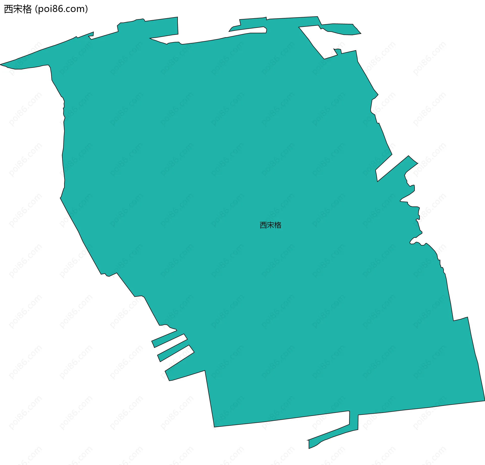 西宋格边界地图