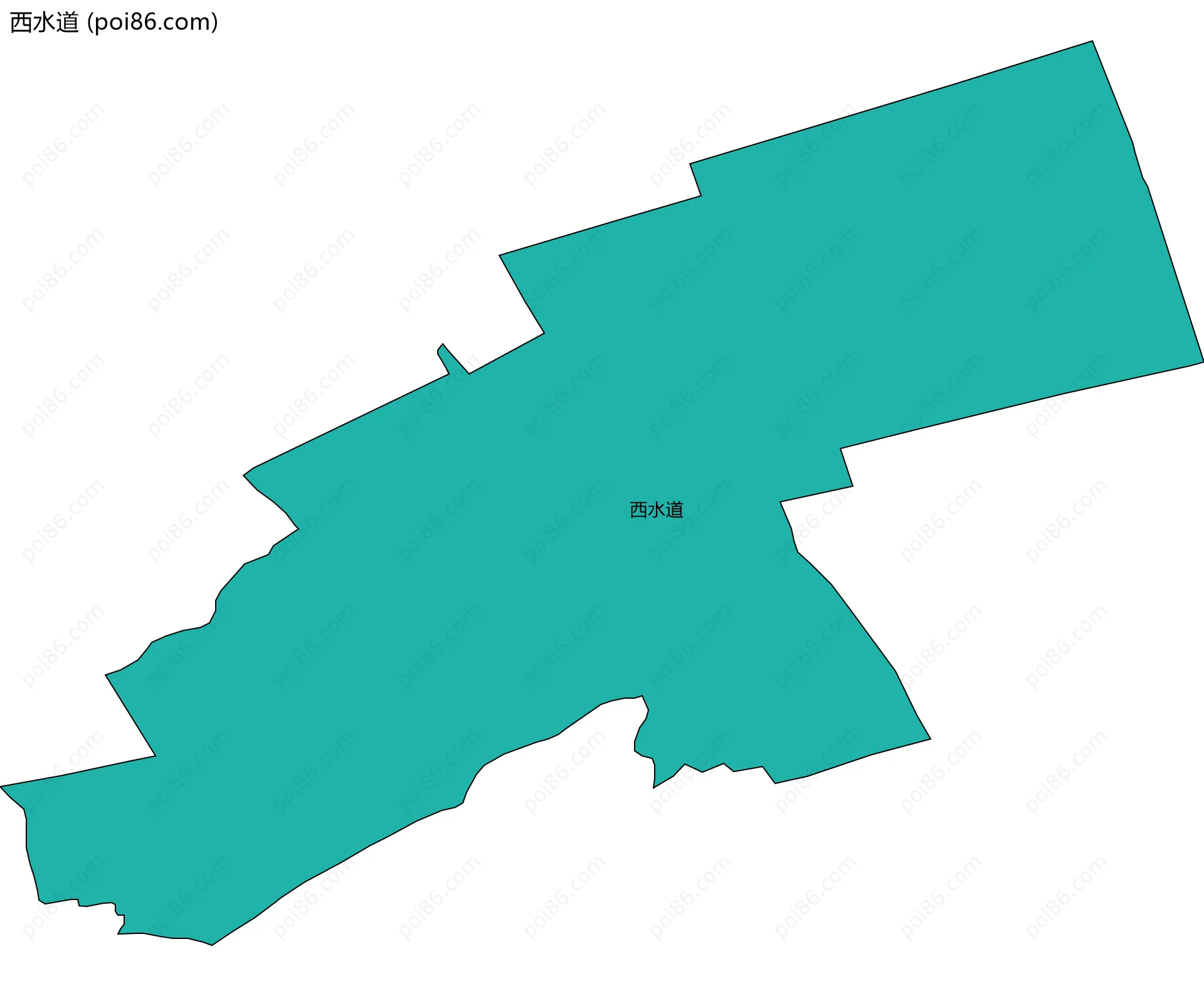 西水道边界地图