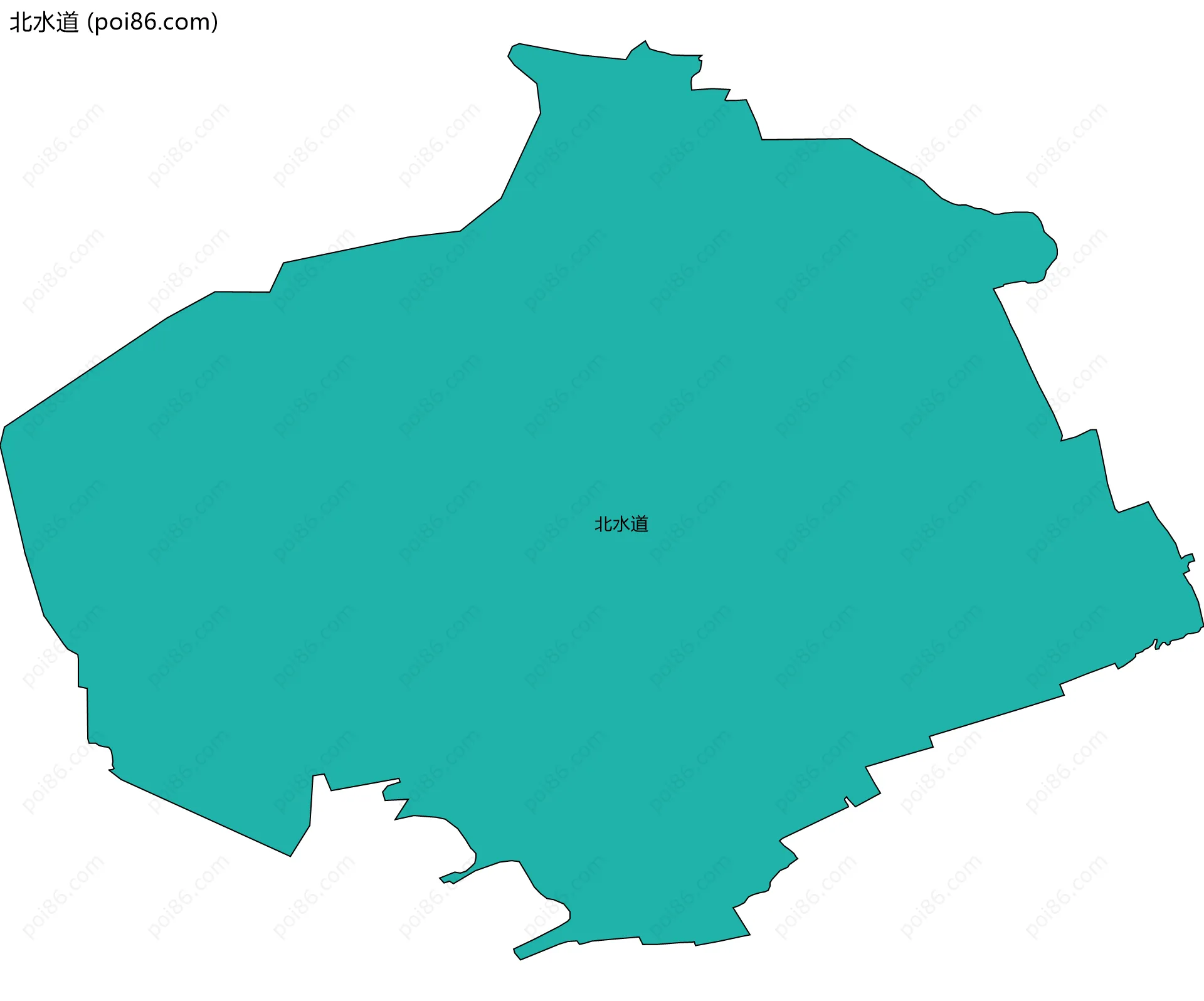 北水道边界地图