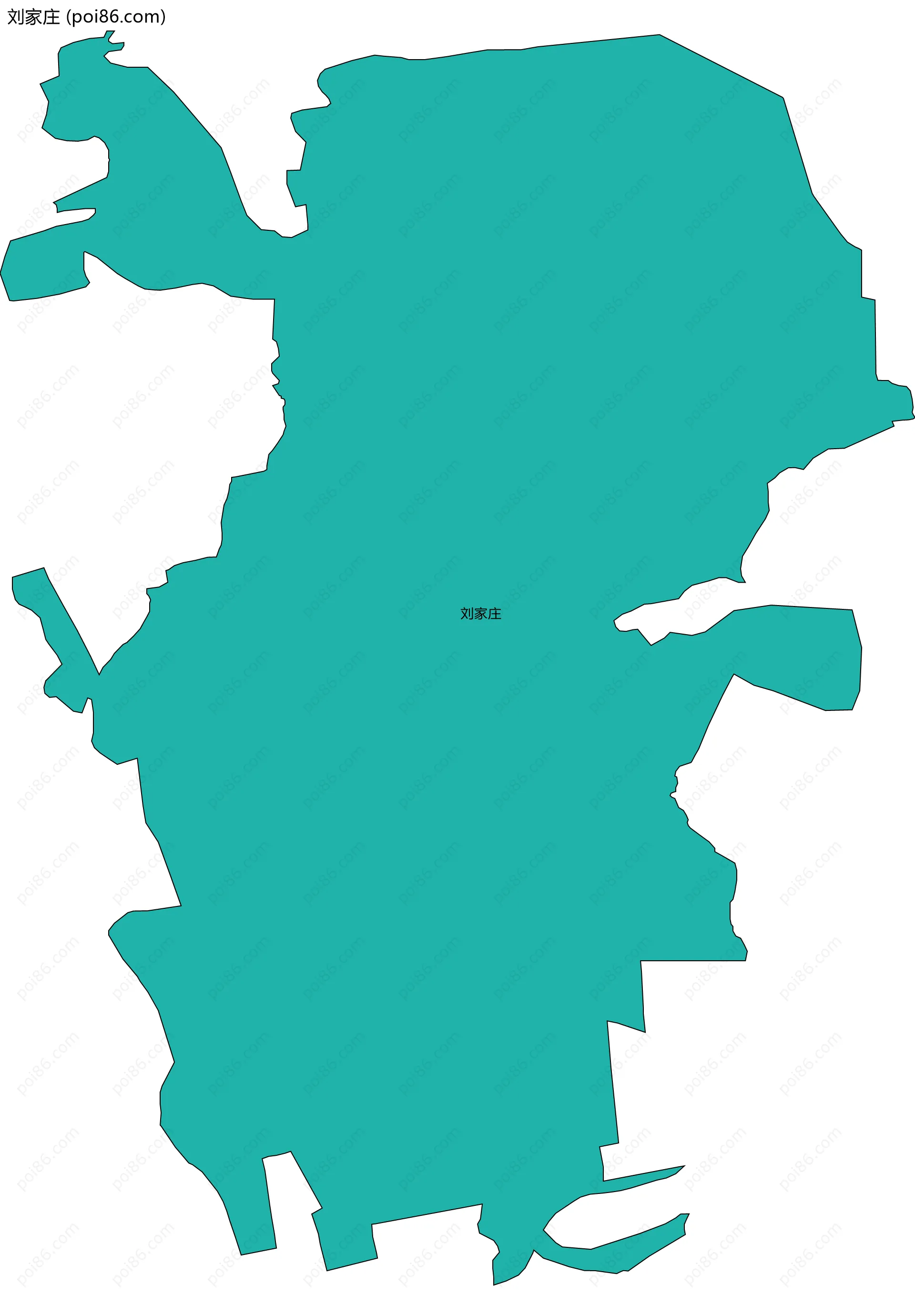 刘家庄边界地图