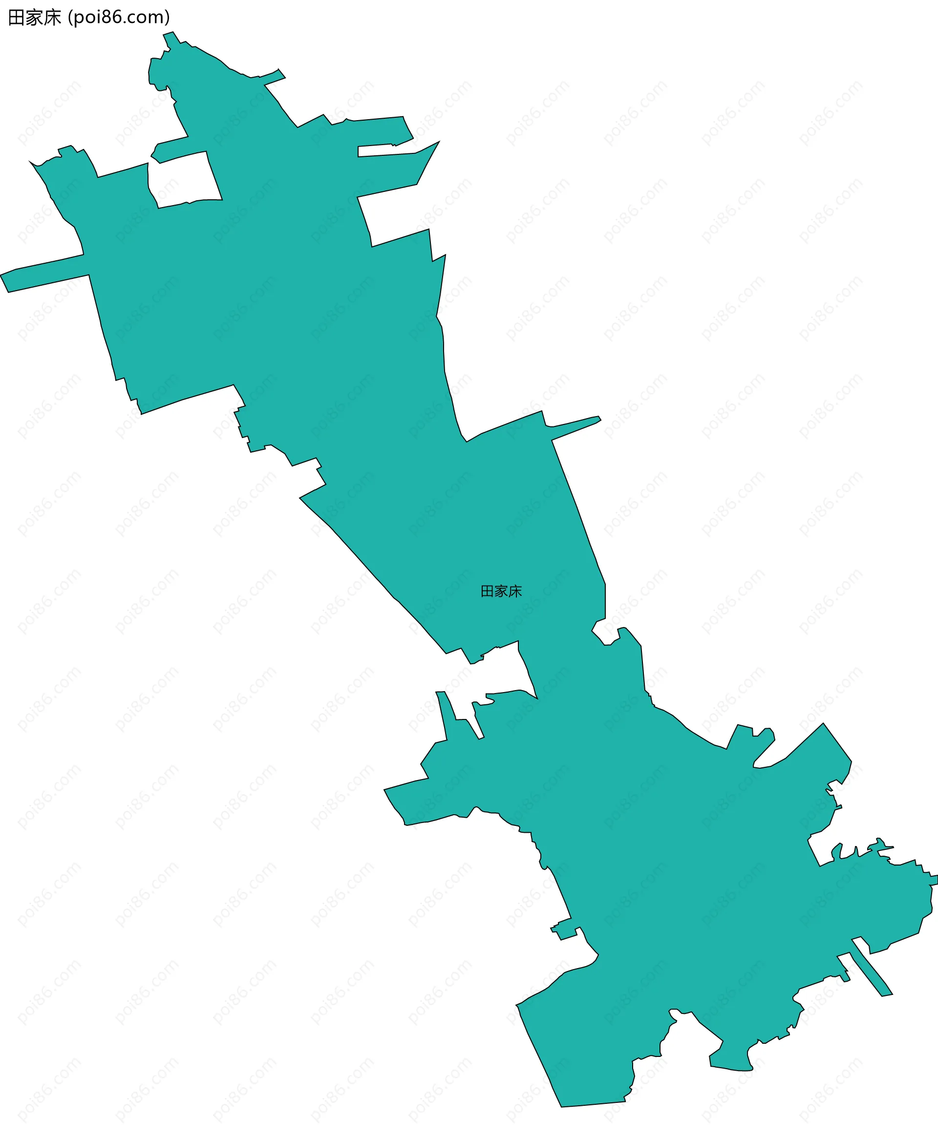 田家床边界地图