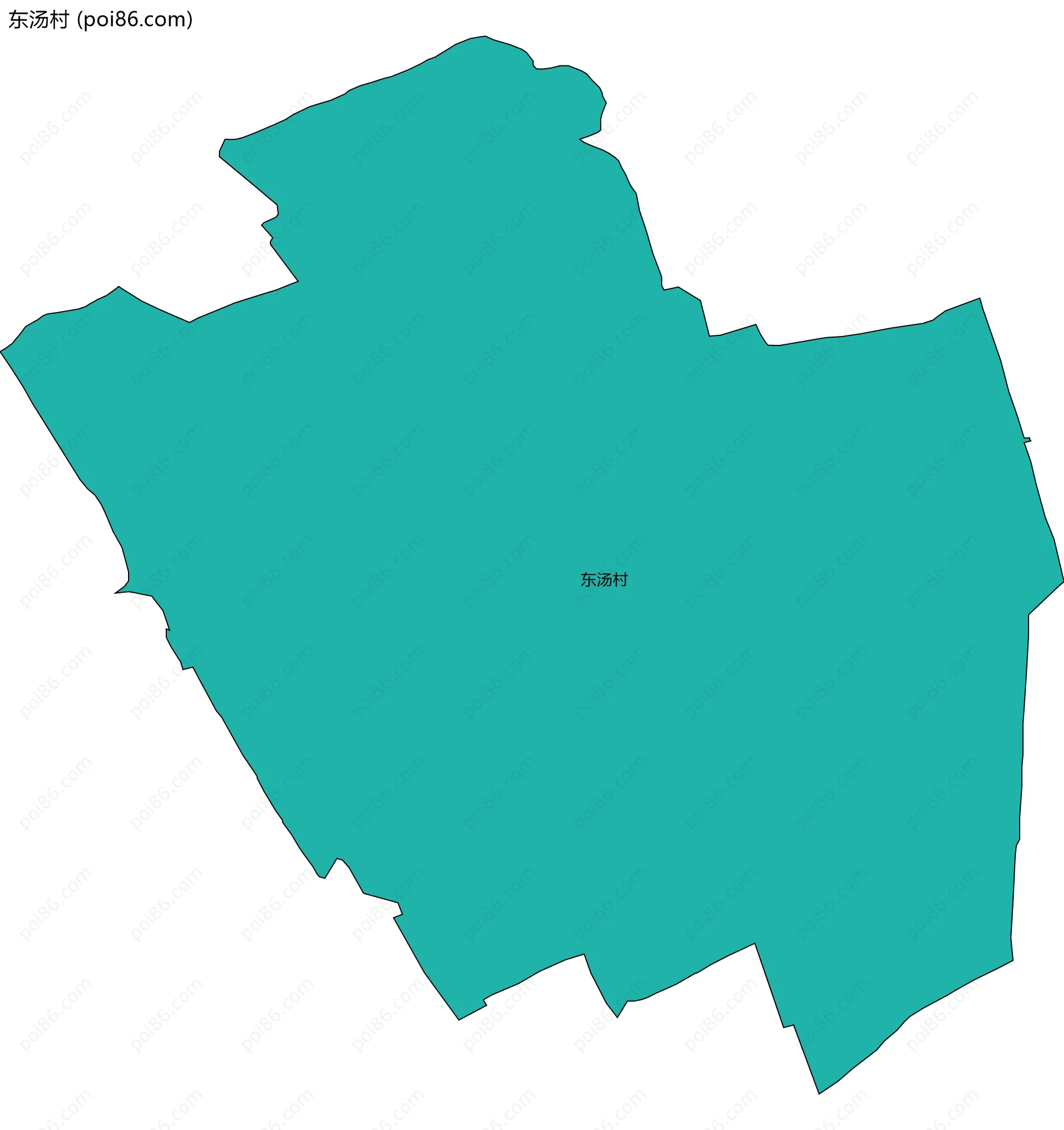 东汤村边界地图